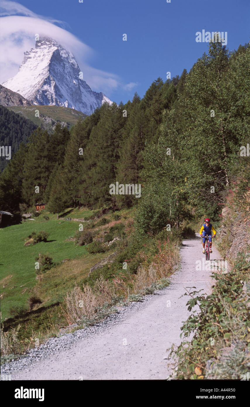 cycling-in-the-summer-in-zermatt-stock-photo-alamy