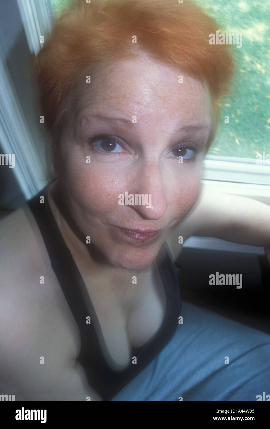 Redheaded Woman Stock Photo