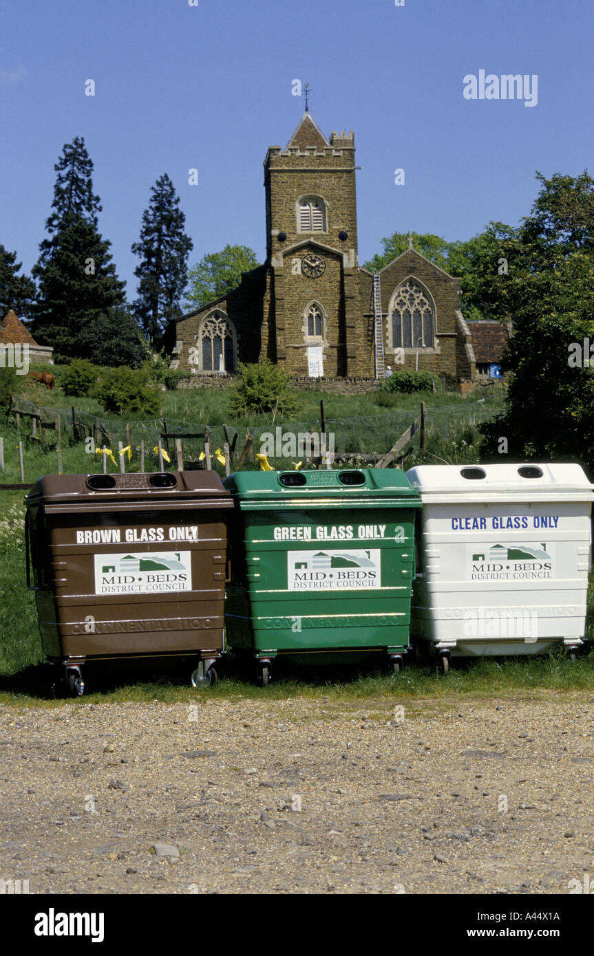 recycling bins for glass owned by mid bedfordshire district council
