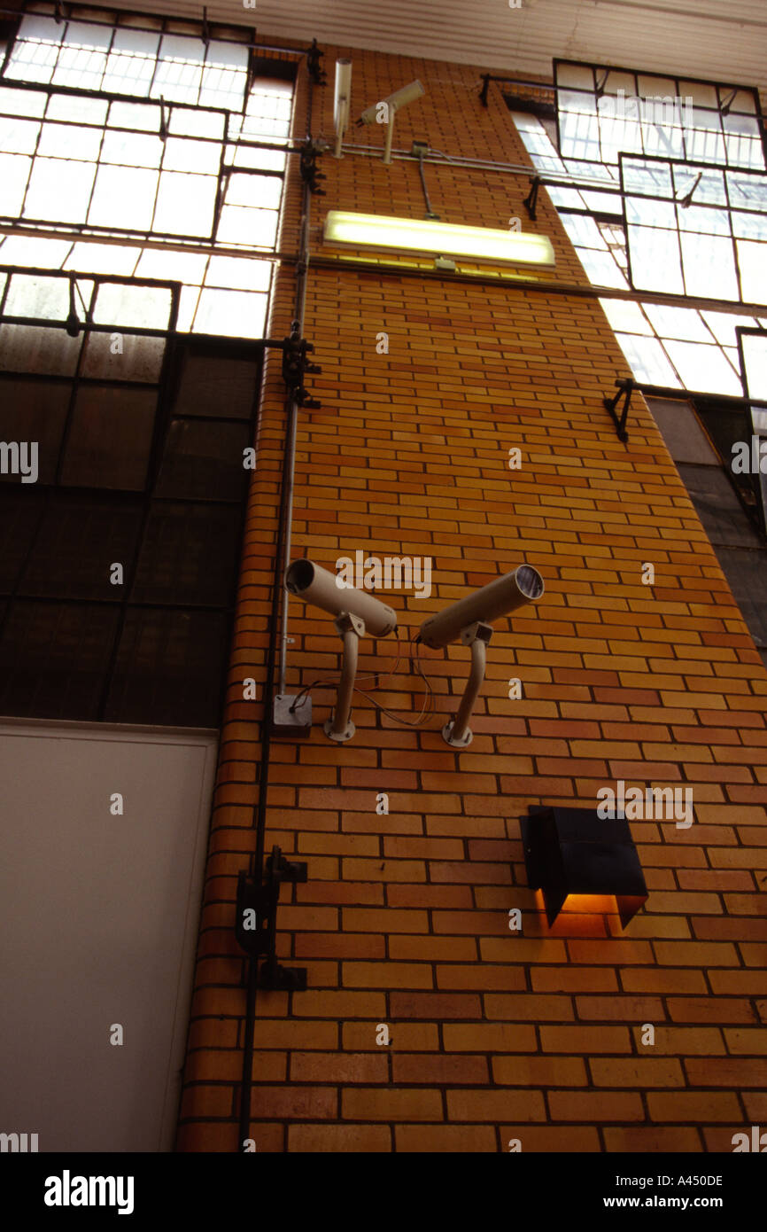 Surveillance camera in cell block Stillwater Prison Minnesota USA Stock