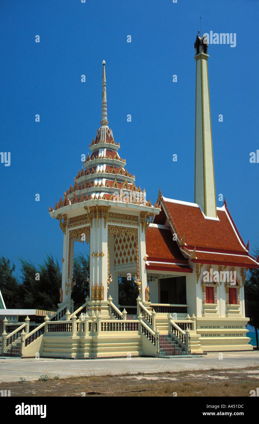 Temple crematorium in Rayong Thailand Stock Photo