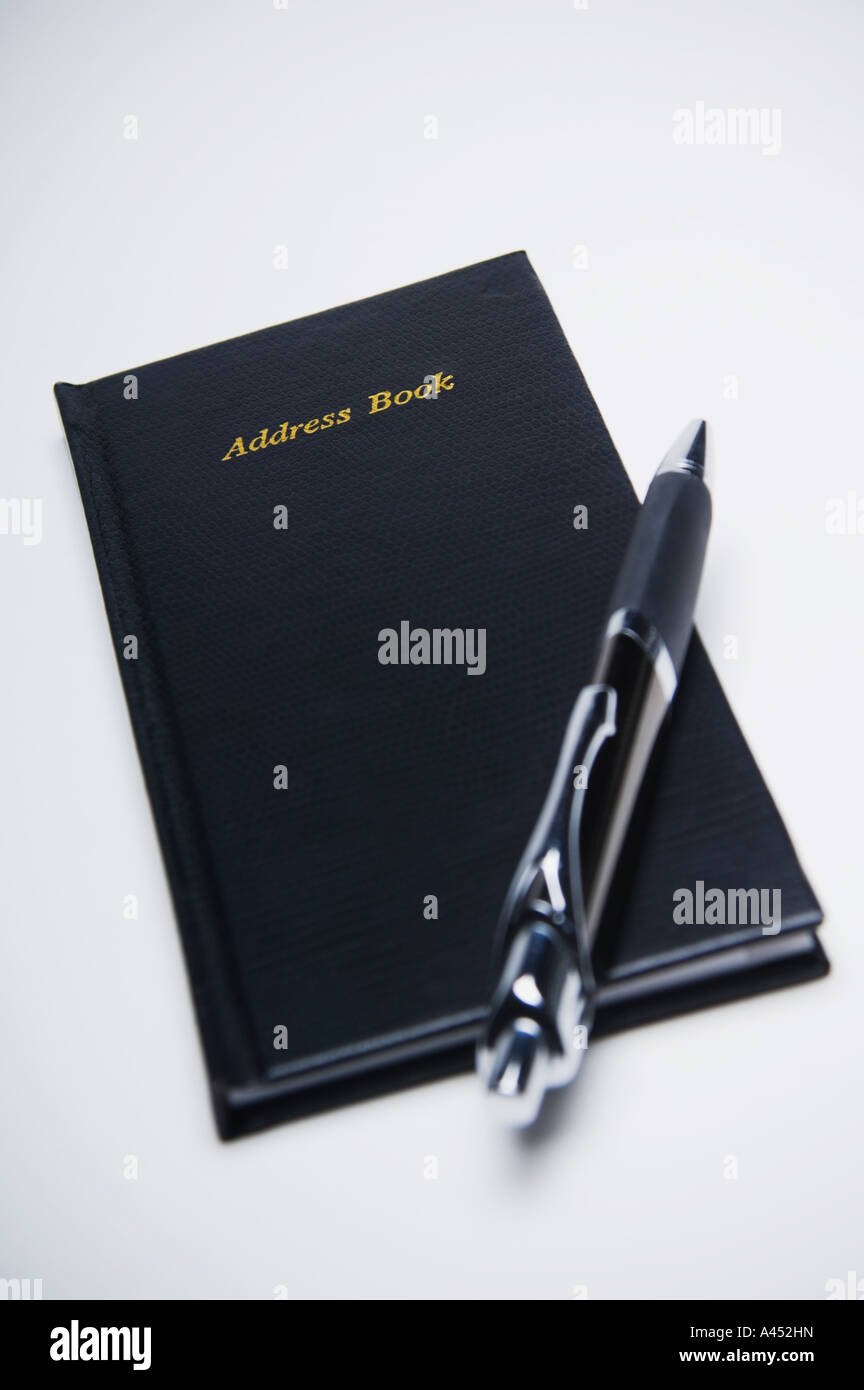 Address book and ink pen Stock Photo Alamy