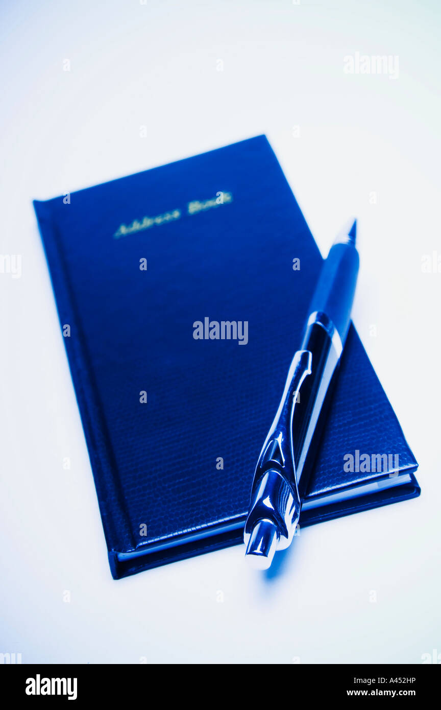 Address book and ink pen Stock Photo Alamy