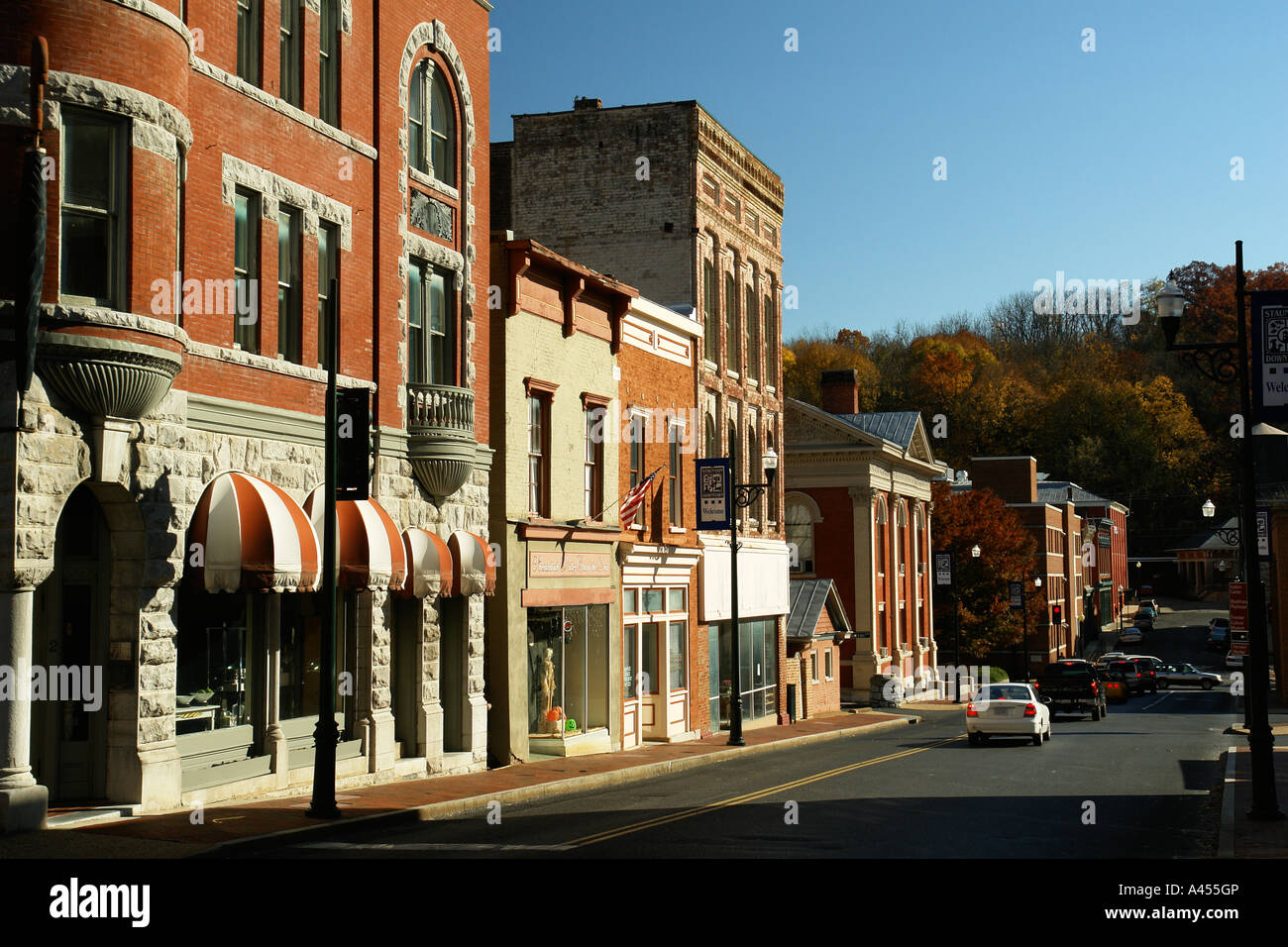 AJD53808, Staunton, VA, Virginia, Shenandoah Valley, Historic Downtown Stock Photo