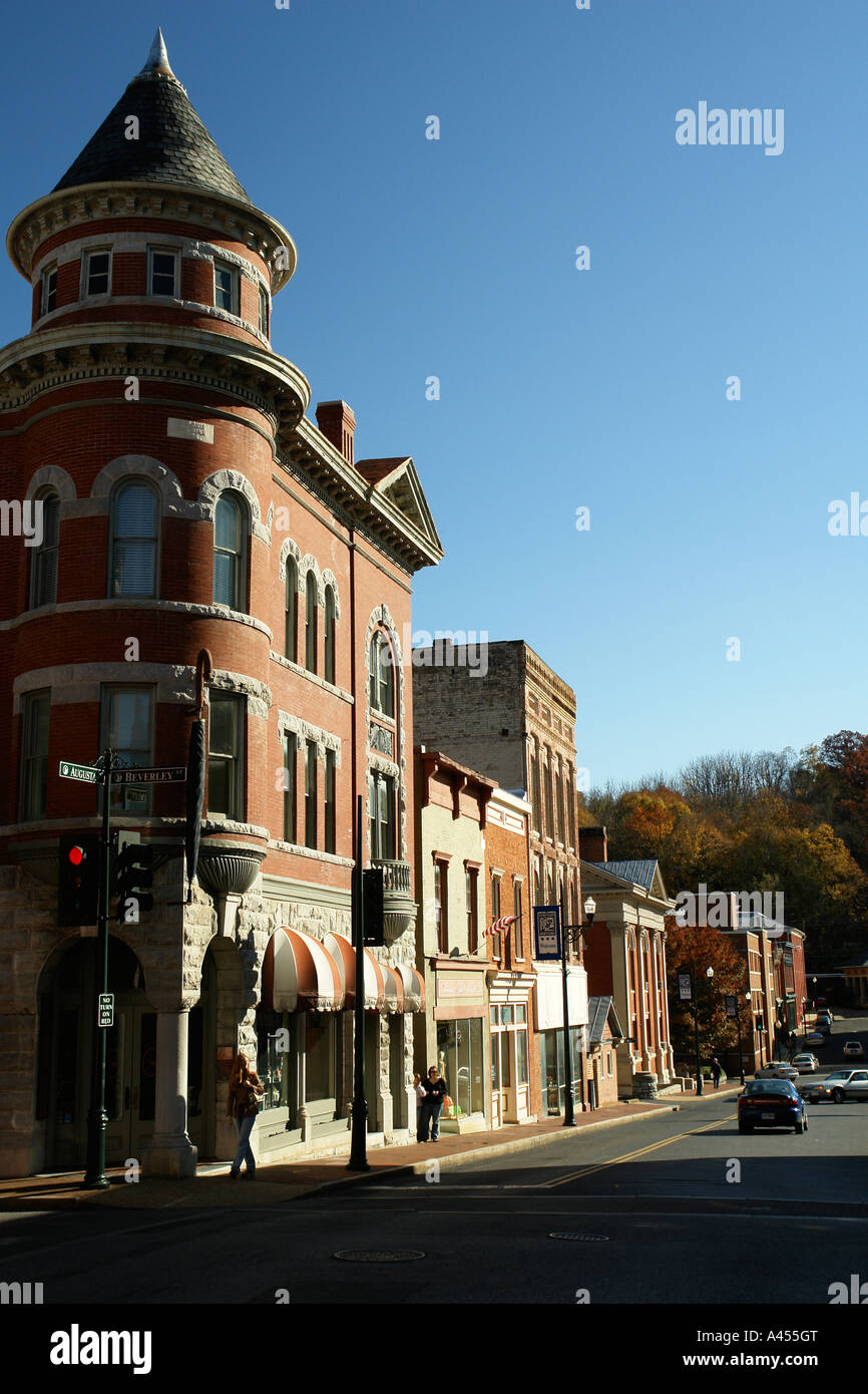 AJD53809, Staunton, VA, Virginia, Shenandoah Valley, Historic Downtown, The Marquis Building Stock Photo