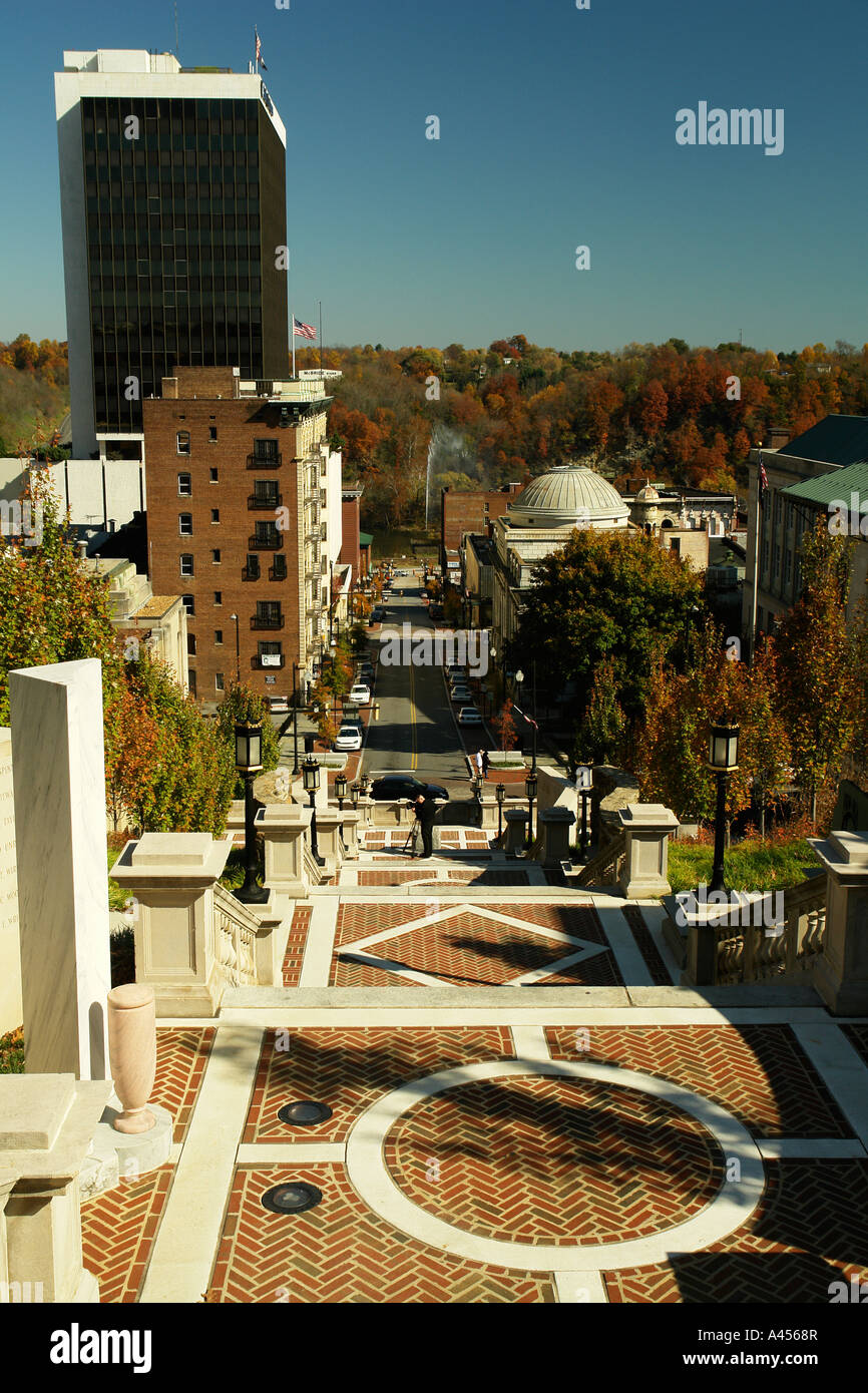 AJD53889, Lynchburg, VA, Virginia, Downtown from Courthouse Hill Stock