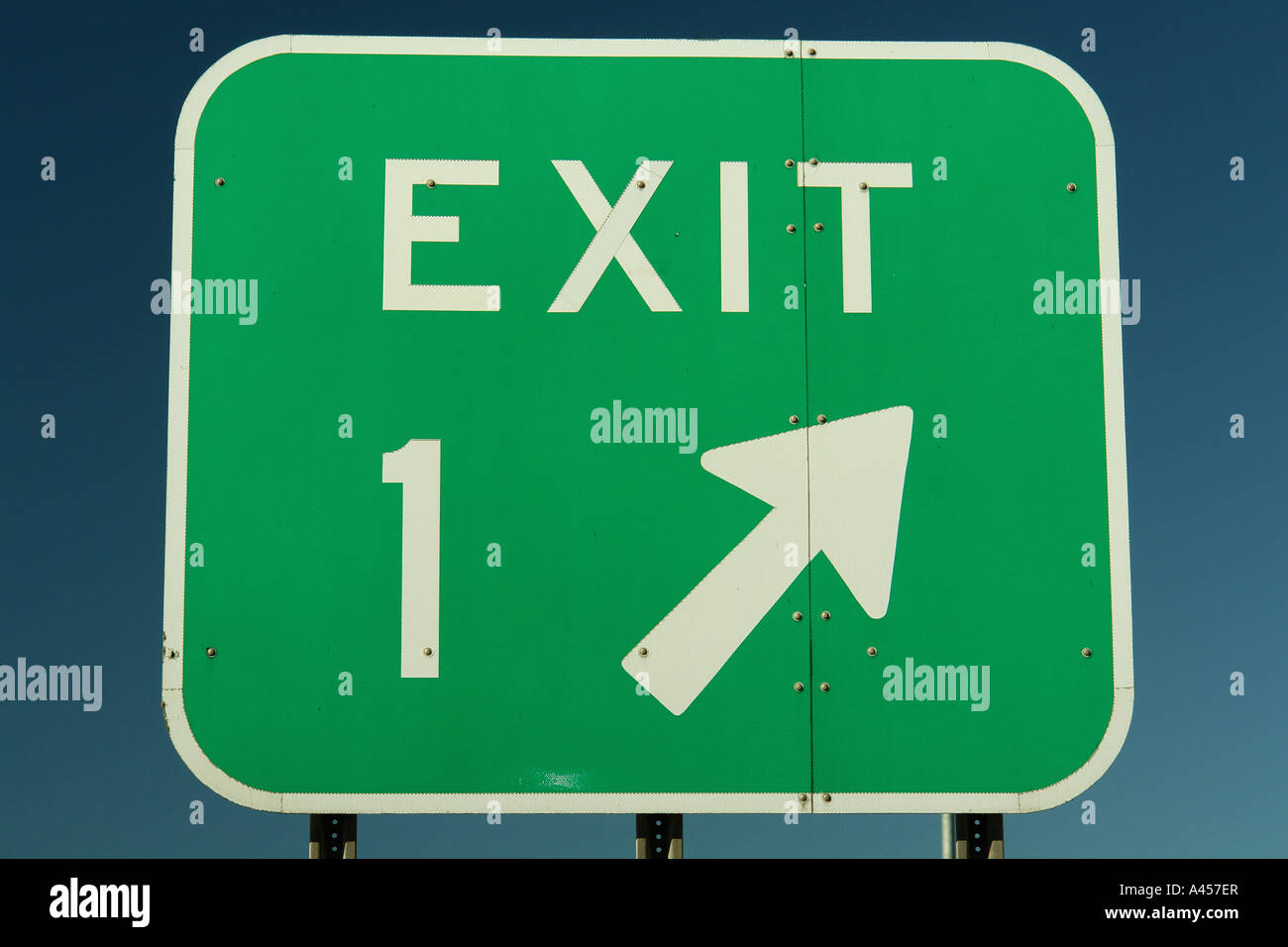 AJD53149, Albany, NY, New York, Exit 1, road sign, expressway Stock Photo