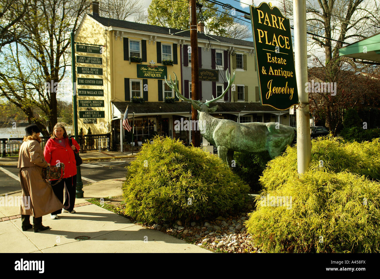 AJD53286, Lambertville, NJ, New Jersey, Historic Downtown Stock Photo