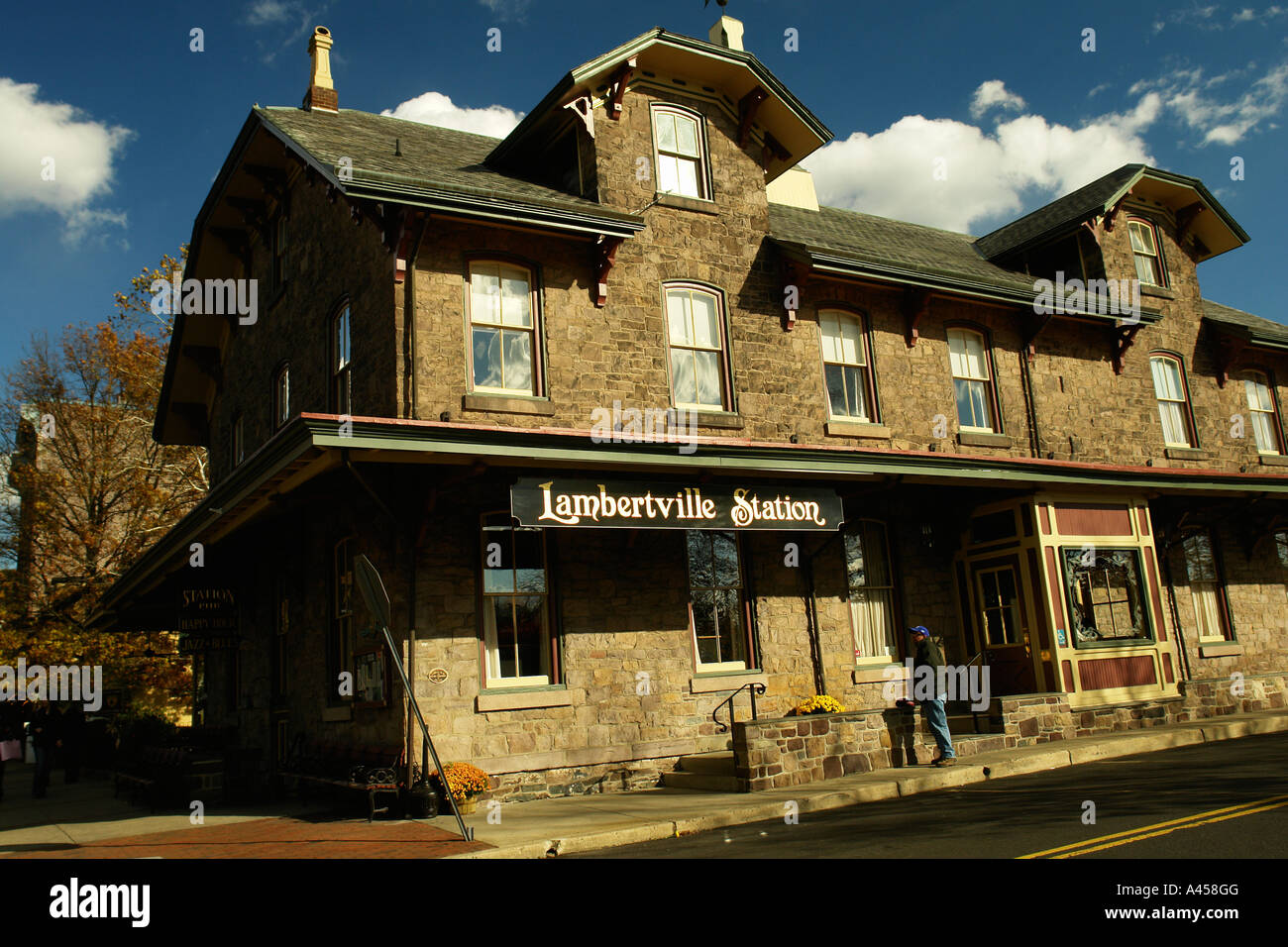 AJD53288, Lambertville, NJ, New Jersey, Historic Downtown, Lambertville Station Stock Photo Alamy