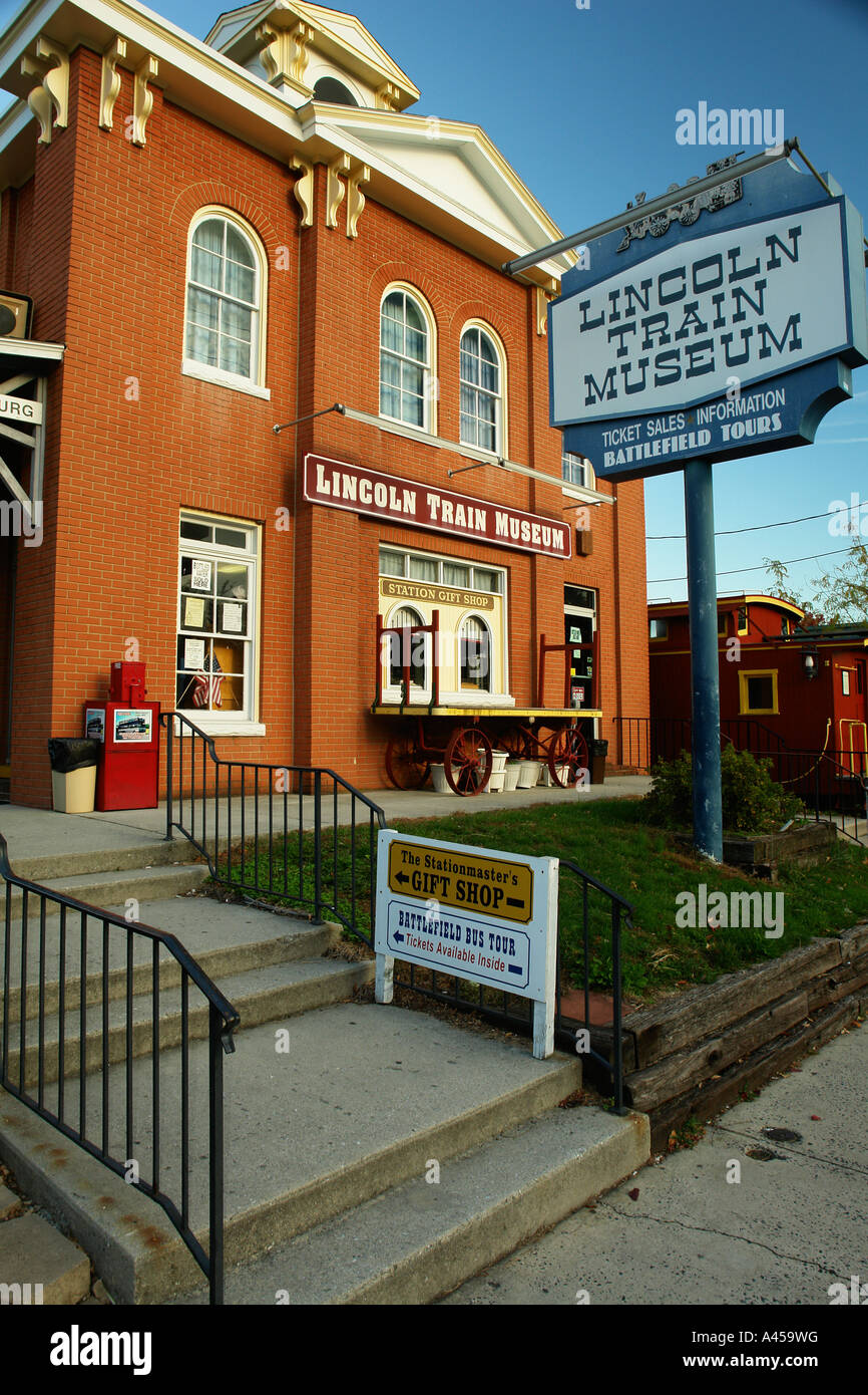 AJD53457, Gettysburg, PA, Pennsylvania, Lincoln Train Museum Stock