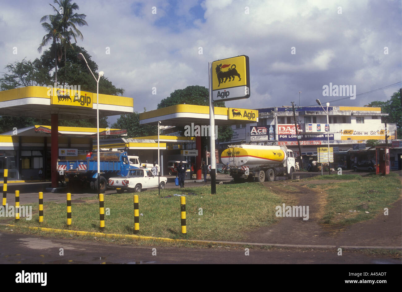 Agip Gas petrol filling station Mombasa Kenya coast East Africa Stock