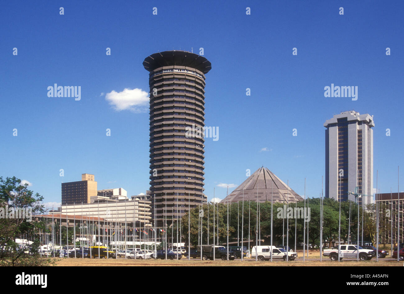 Jomo Kenyatta International Conference Centre tower Nairobi Kenya East Africa Stock Photo