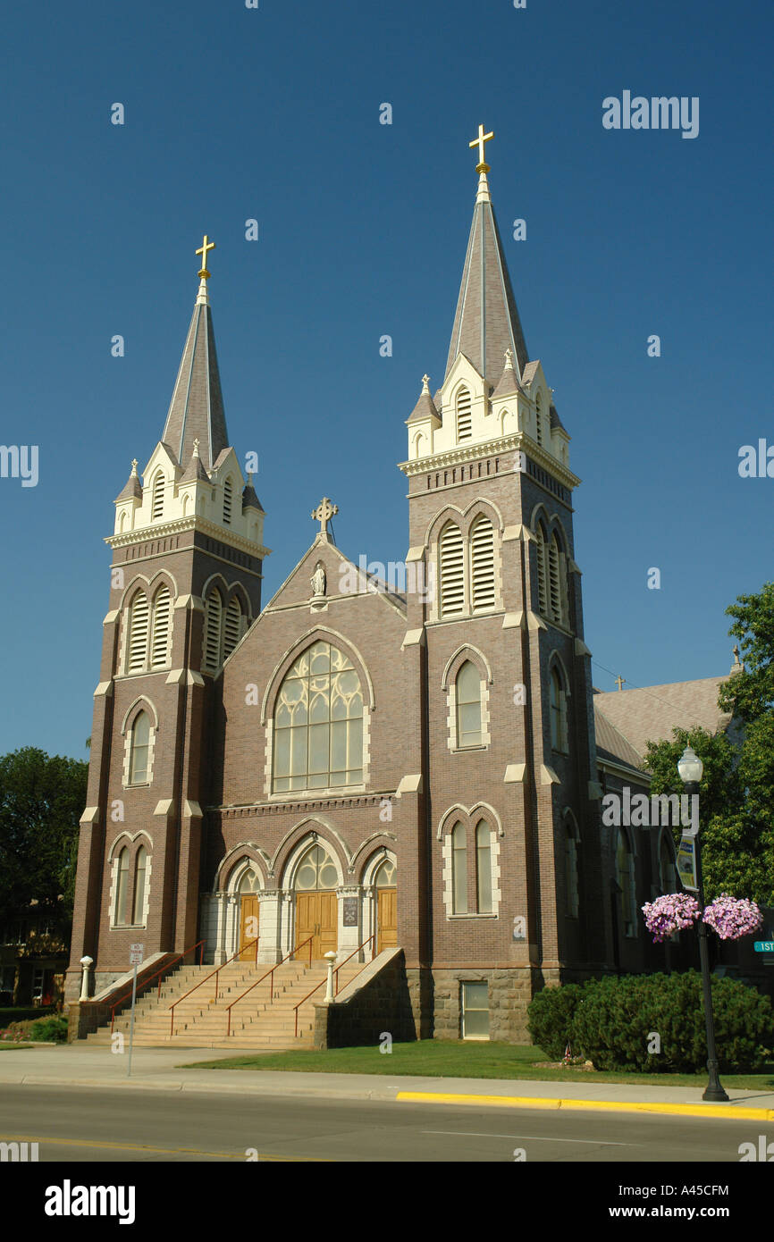 AJD57379, Jamestown, ND, North Dakota, The Basilica of St. James Stock