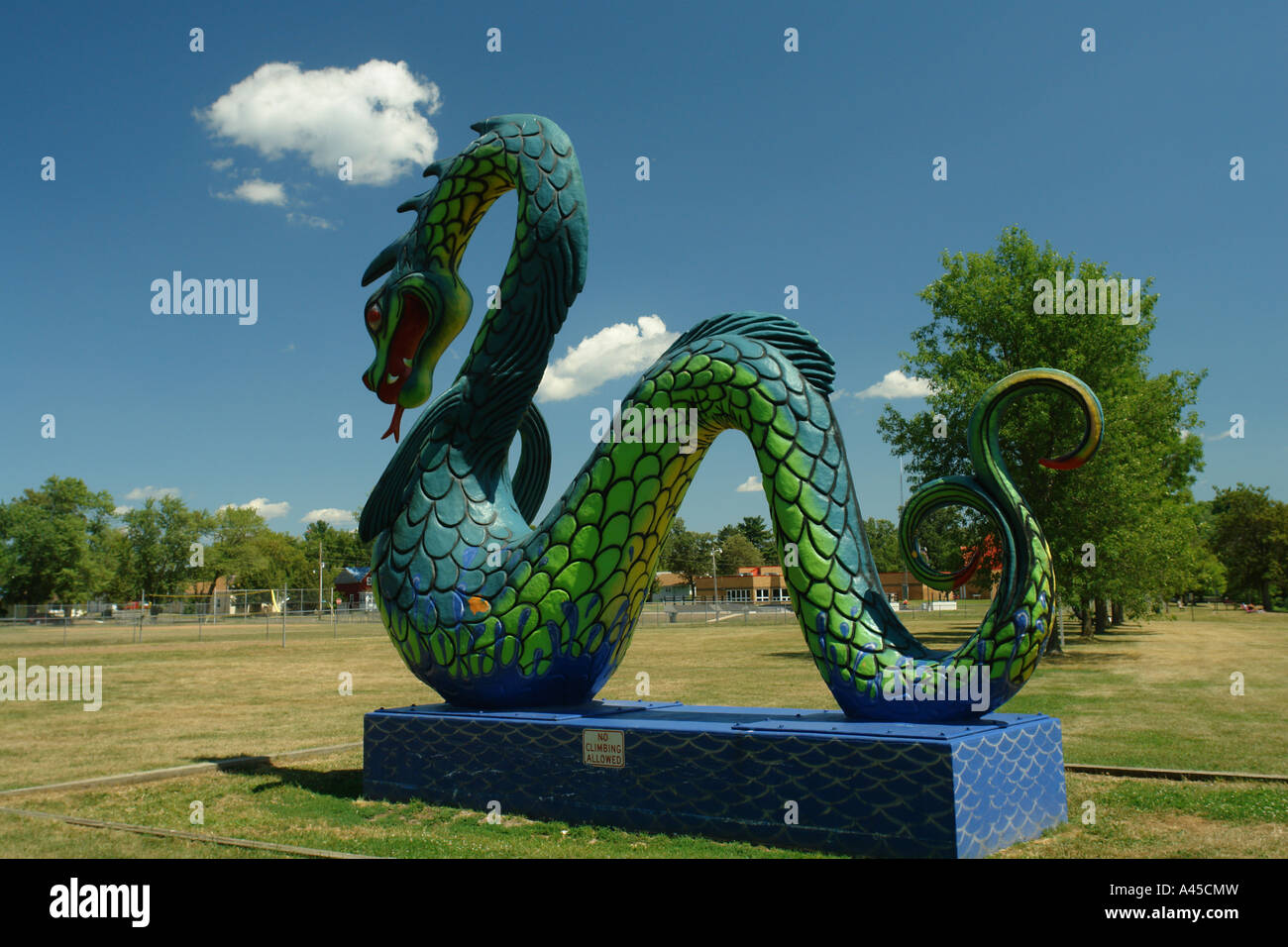 AJD57416, Crosby, MN, Minnesota, Serpent Lake, dragon, serpent statue