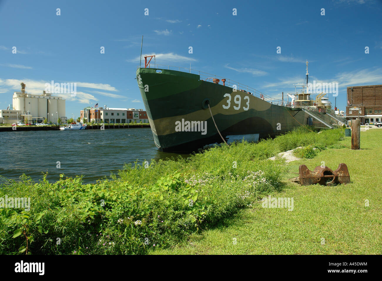 AJD57633, Muskegon, MI, Michigan, Lake Michigan, Great Lakes Naval Memorial and Museum, World War II Tank Landing Ship Stock Photo