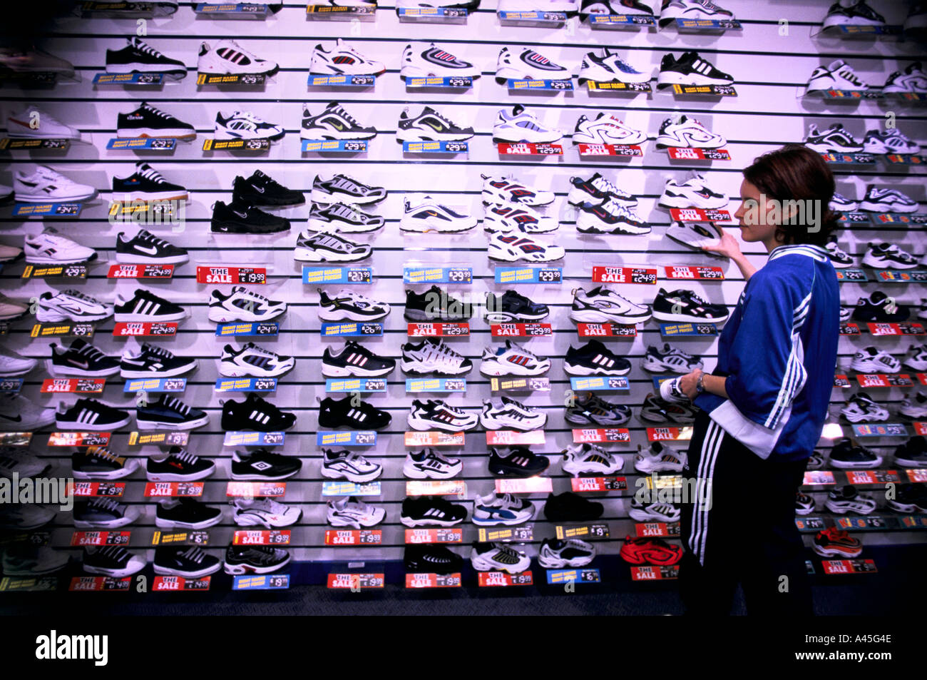 Buying Trainers Hi res Stock Photography And Images Alamy