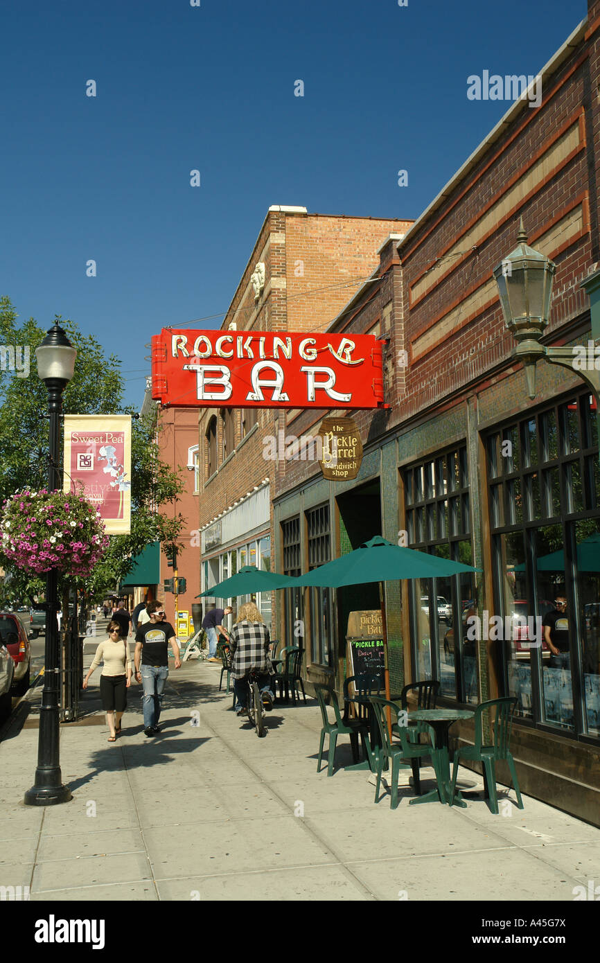 AJD57059, Bozeman, MT, Montana, downtown, Rocking R Bar Stock Photo