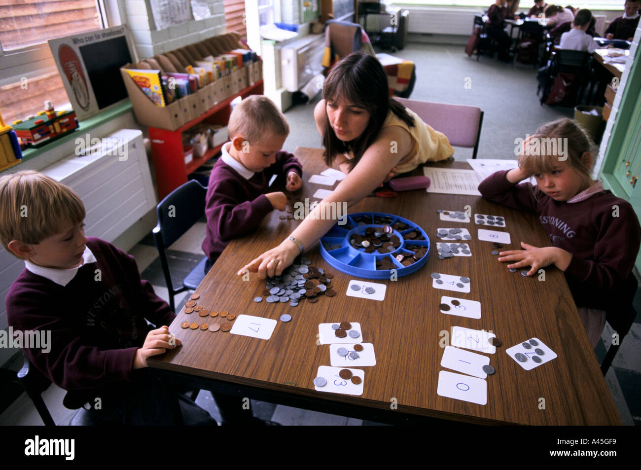numeracy hour at bedfordshire village school 1999 Stock Photo
