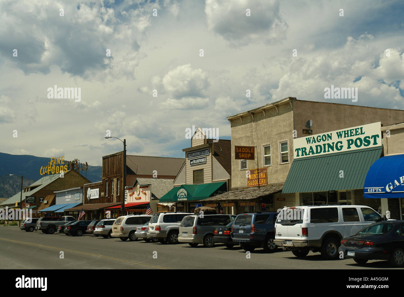 AJD57089, Gardiner, MT, Montana, downtown Stock Photo Alamy