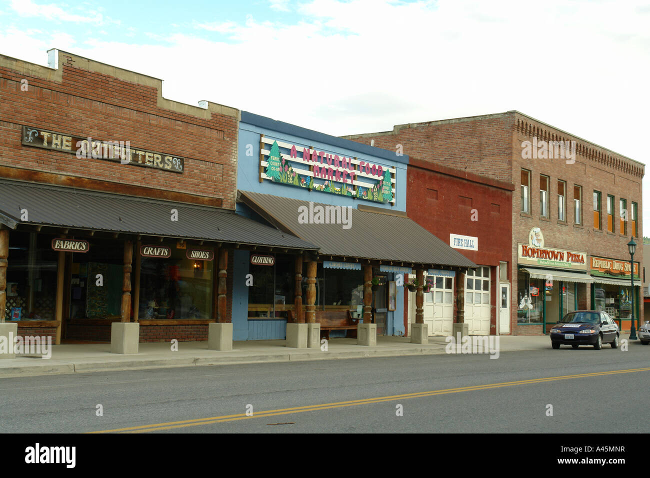 AJD55820, Republic, WA, Washington, downtown Stock Photo Alamy
