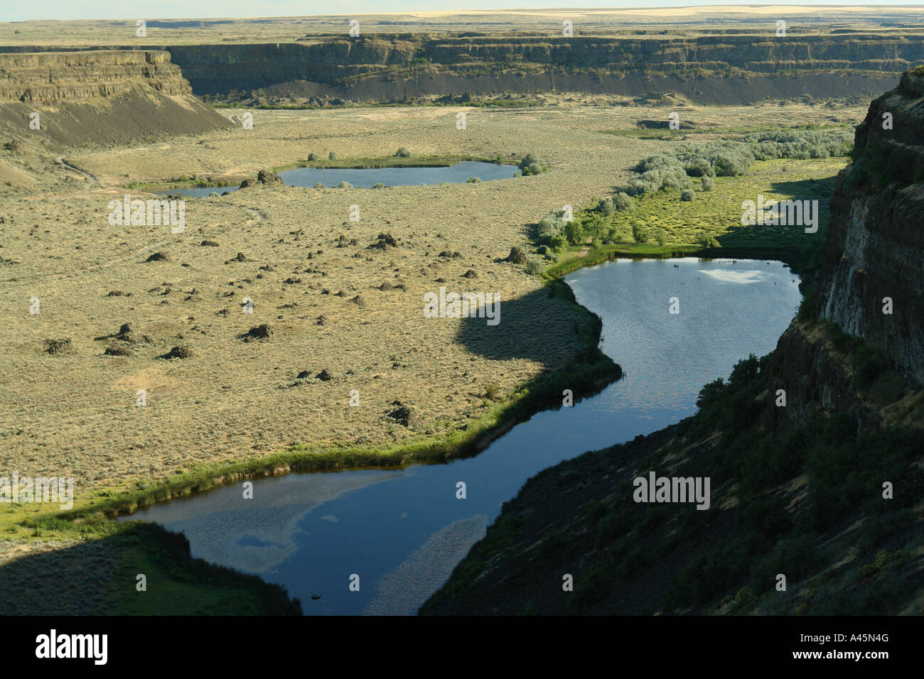 AJD55919, Coulee City, WA, Washington, Grand Coulee, Sun Lakes State Park, Dry Falls Stock Photo