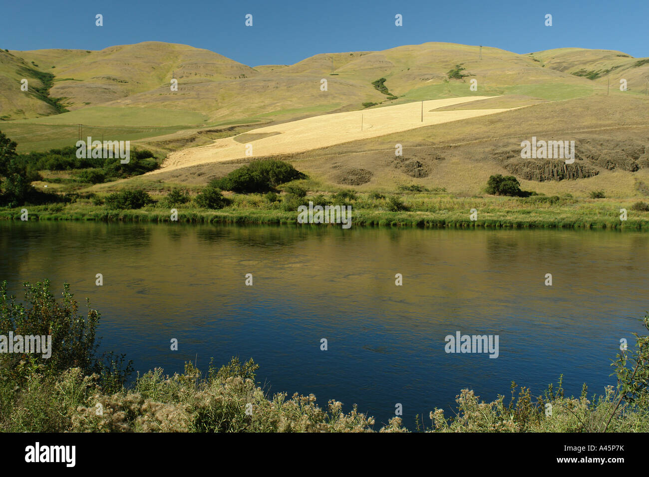 AJD56137, ID, Idaho, Clearwater River, Nez Perce Indian Reservation, Northwest Passage National Scenic Byway Stock Photo