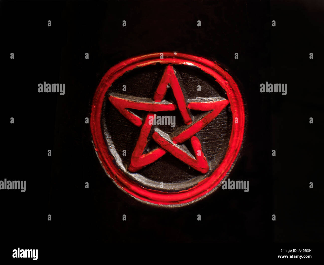 Red Pentacle Stock Photo