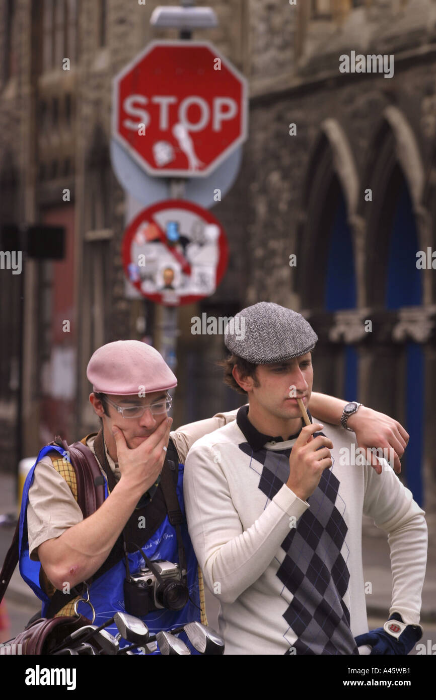 urban golf competitors watch a shot at the first shoreditch urban open tournament in london Stock Photo