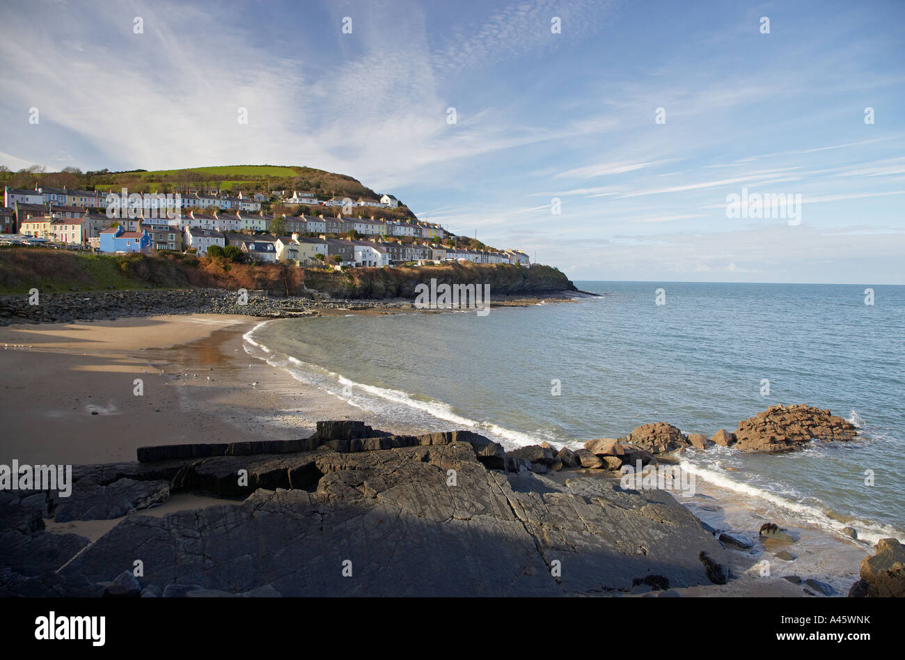 New Quay Village in West Wales UK Stock Photo Alamy