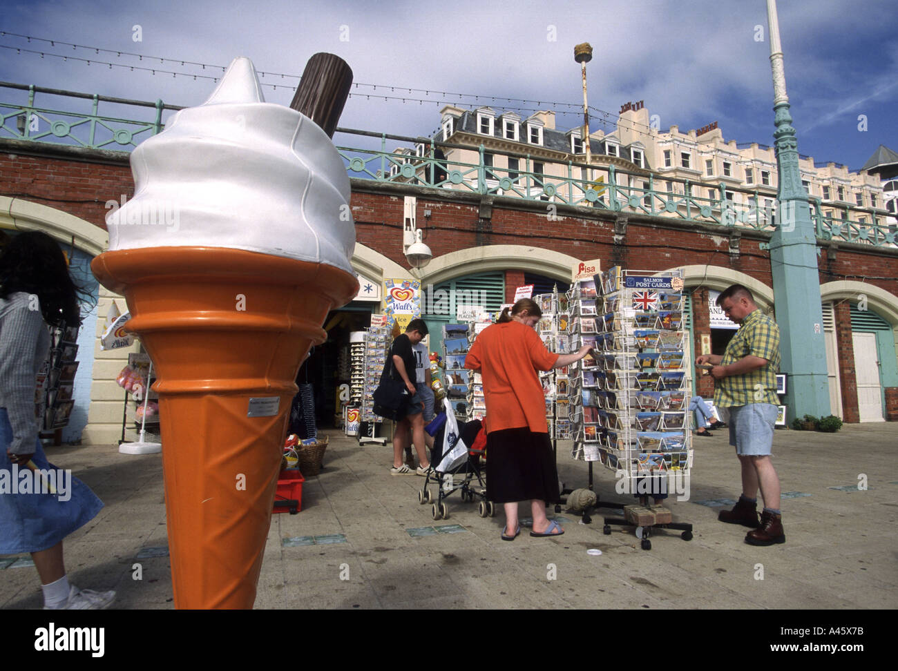 a postcard and souvenir shop along the seafront in brighton on the south coast of england Stock Photo
