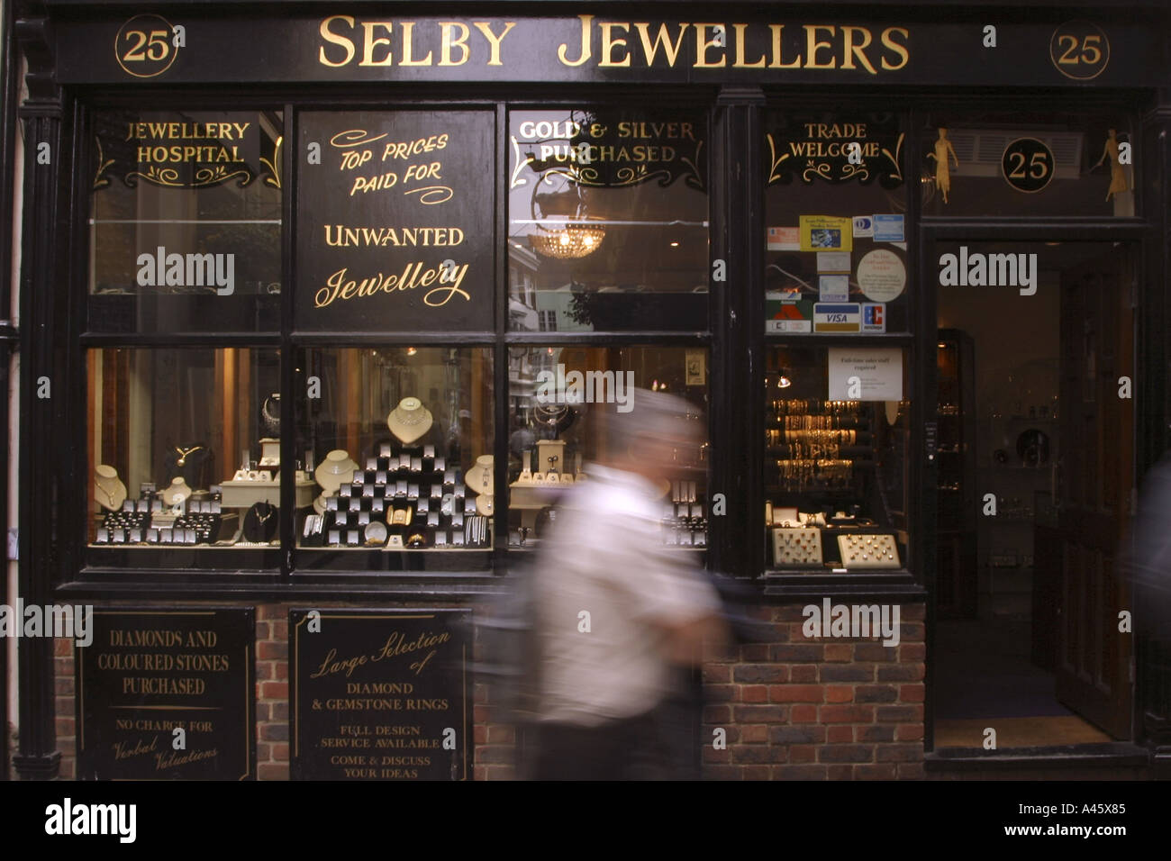 a jewellery shop in the lanes in brighton on the south coast of england Stock Photo