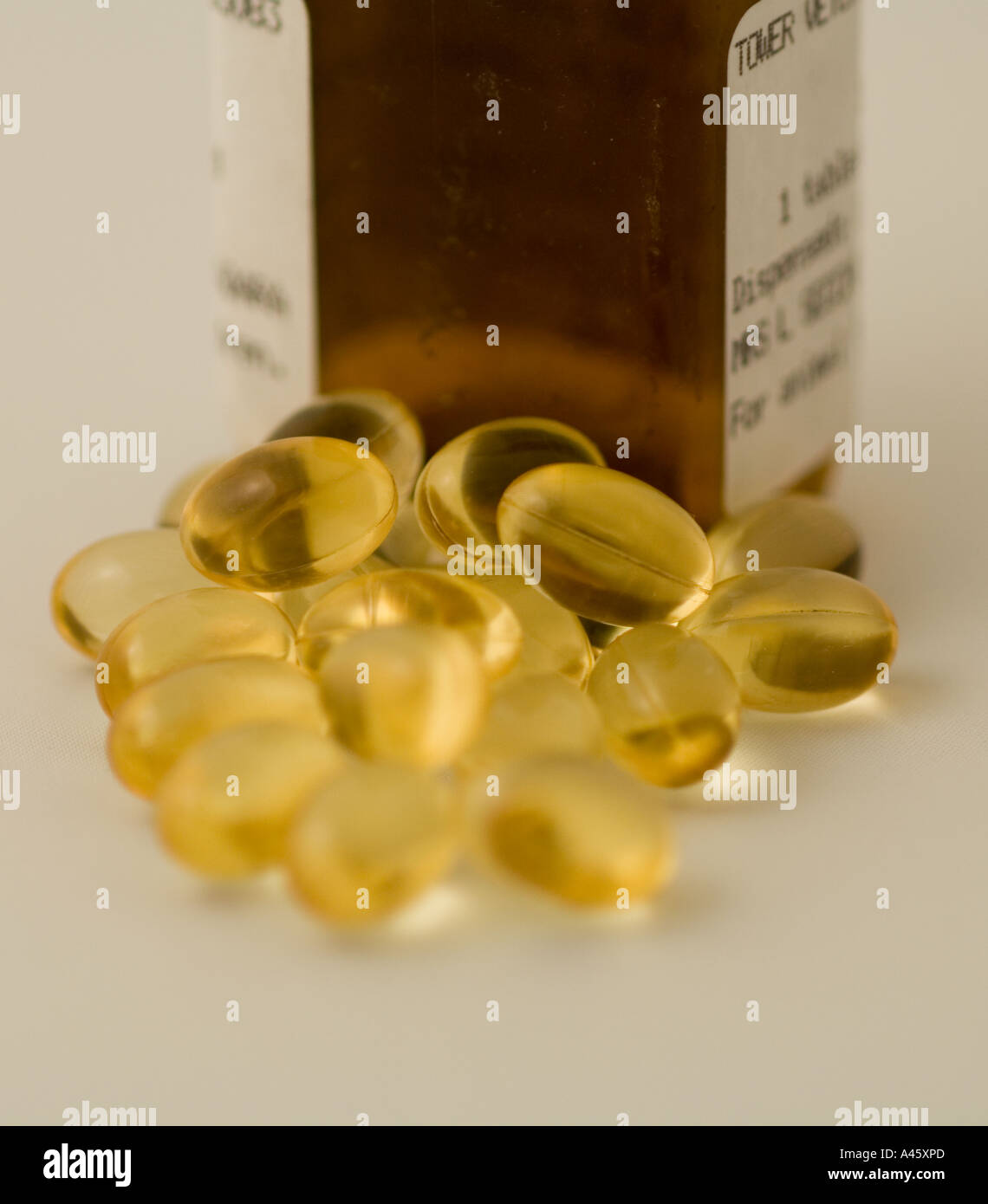 Cod liver oil capsules Stock Photo Alamy