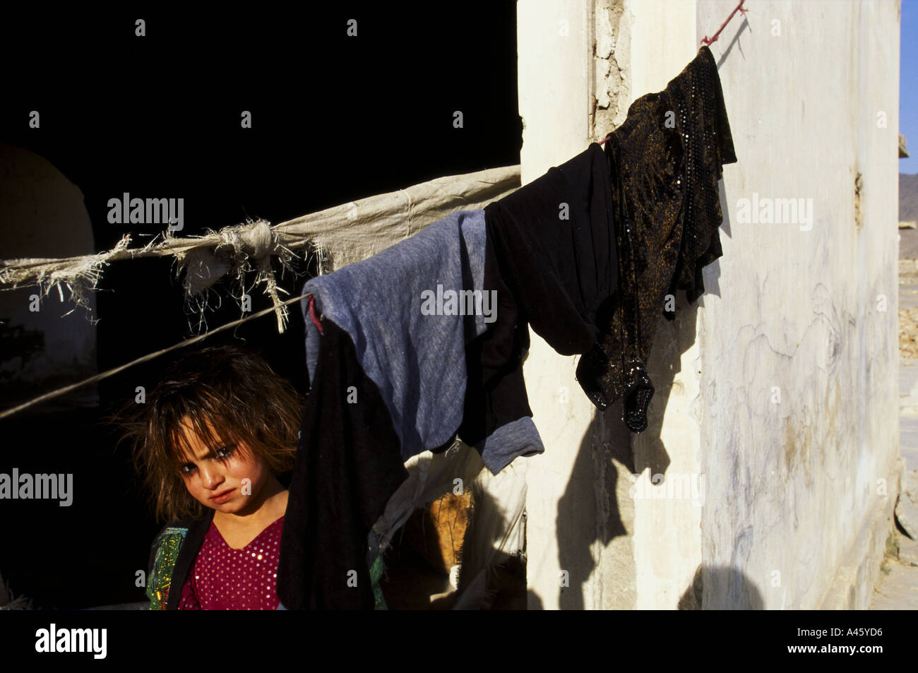 An internally displaced child, Darolaman,  Kabul, Afghanistan Stock Photo