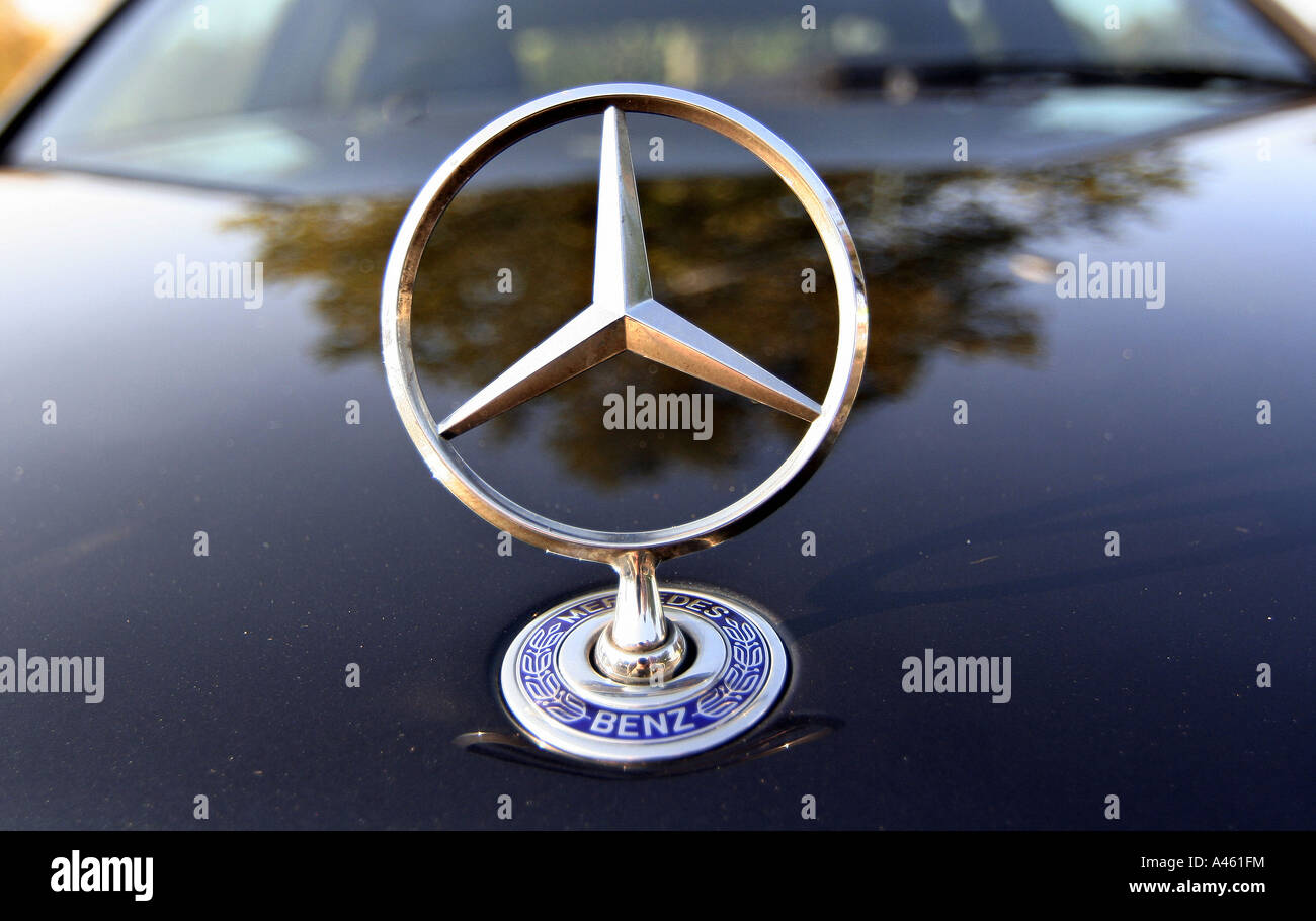 mercedes benz car symbol hood stock photos mercedes benz car