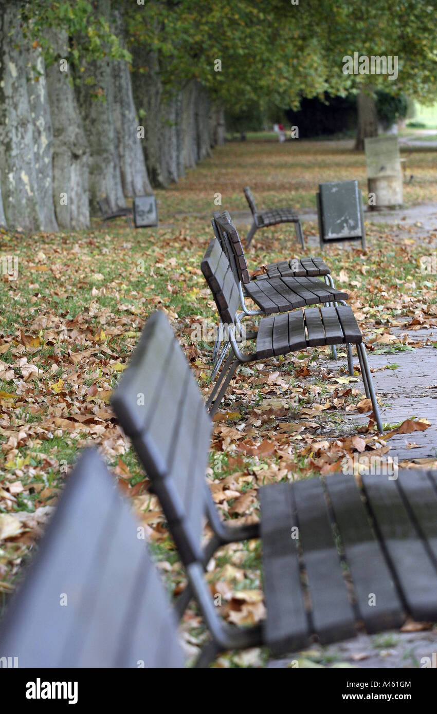 Empty Park Benches High Resolution Stock Photography and Images - Alamy