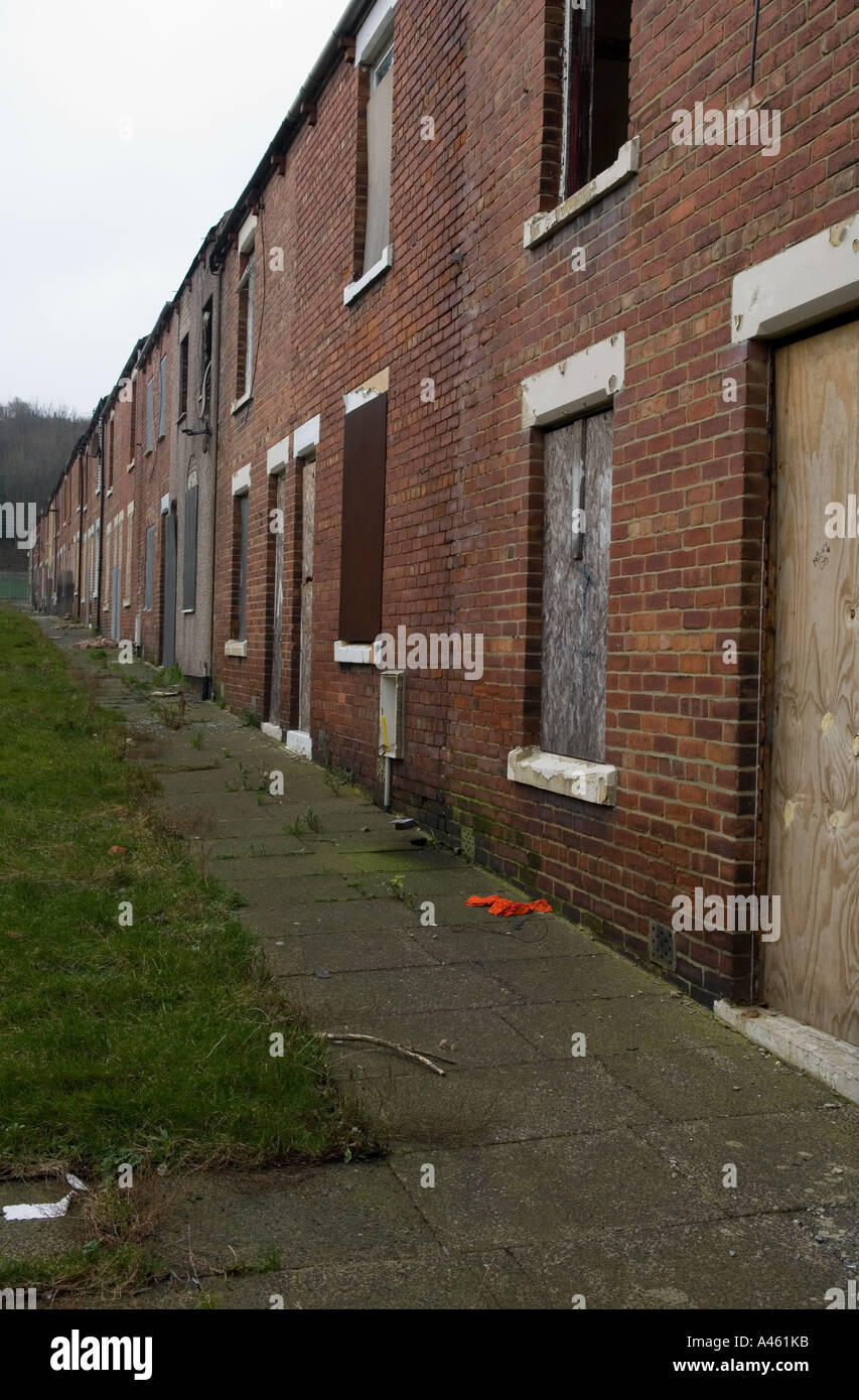Abandoned miners houses in Easington Colliery, County Durham, Great