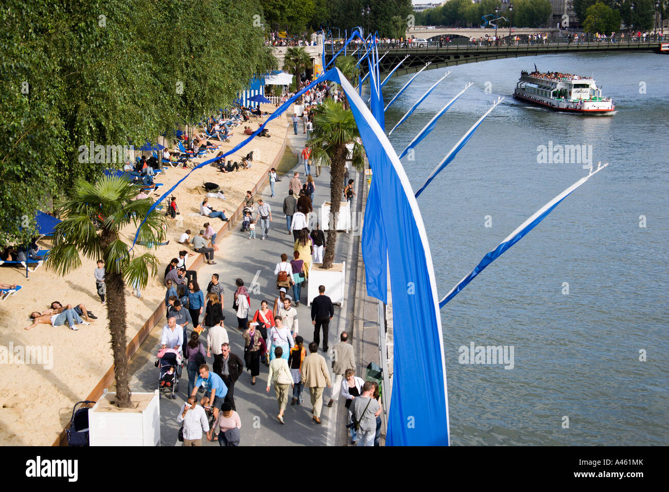 France Ile De France Paris Plage Urban Beach On Seine By