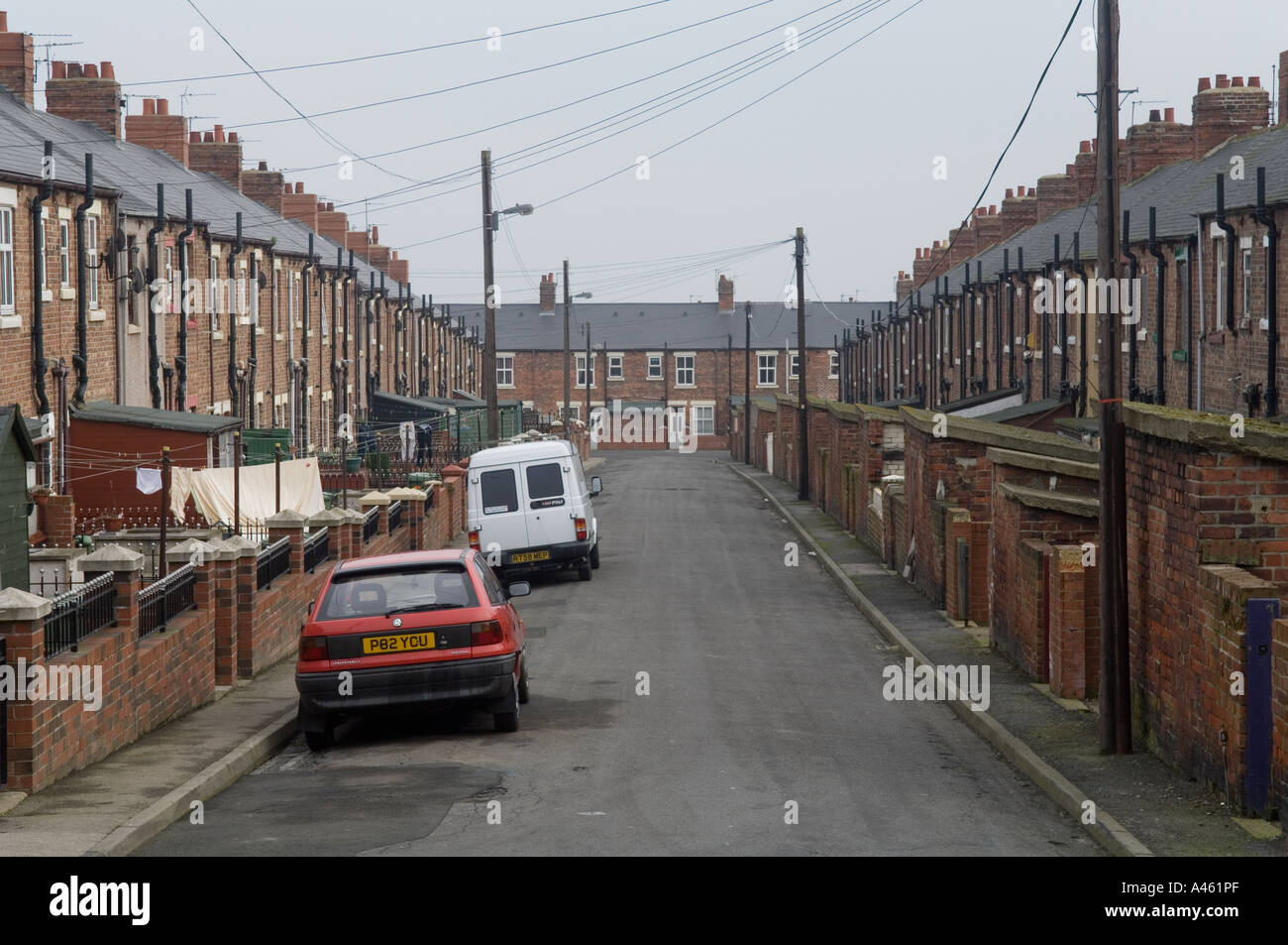 Abandoned miners houses in Easington Colliery, County Durham, Great