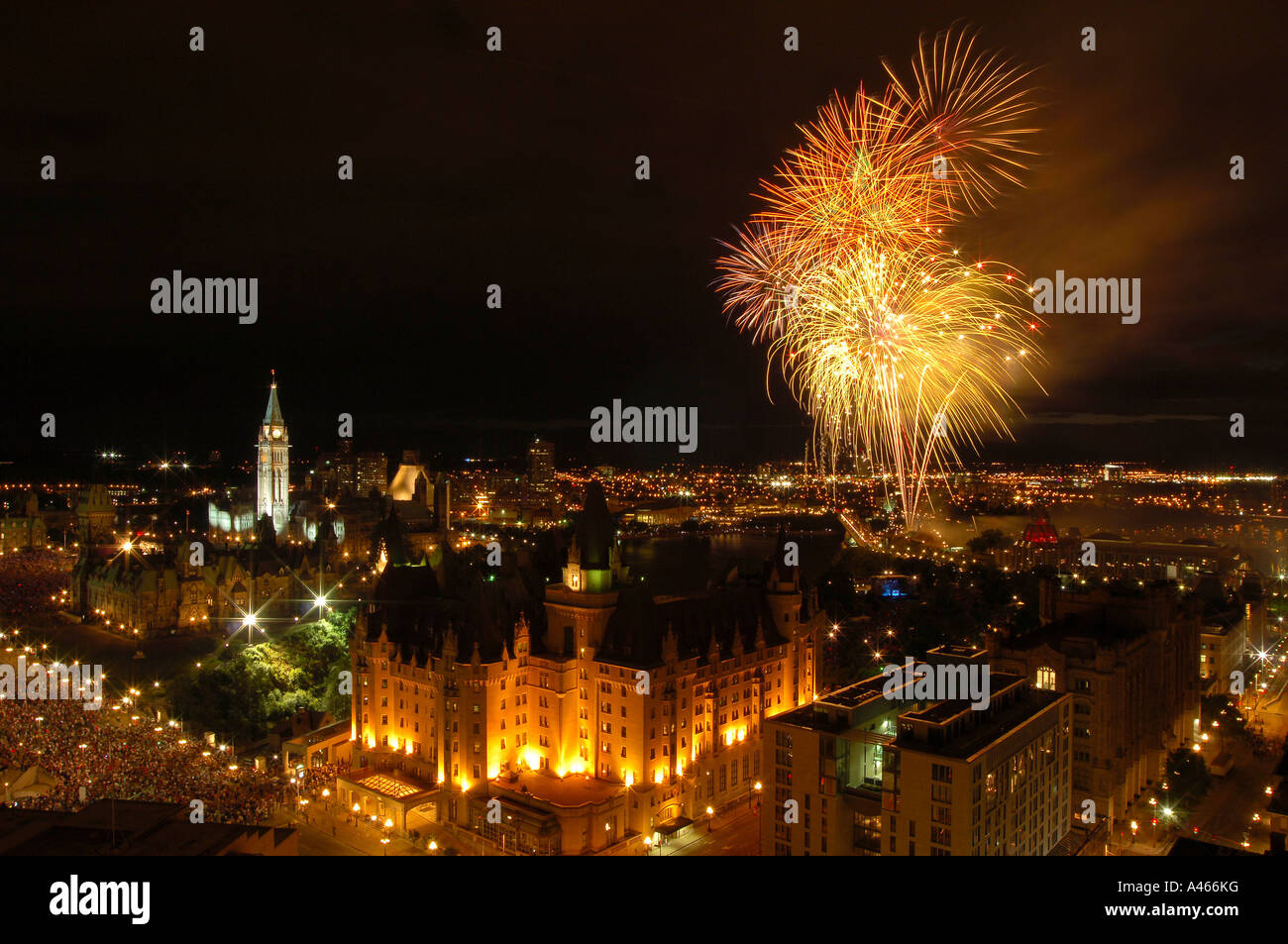 Canada Day fireworks over Ottawa, Canada Stock Photo Alamy