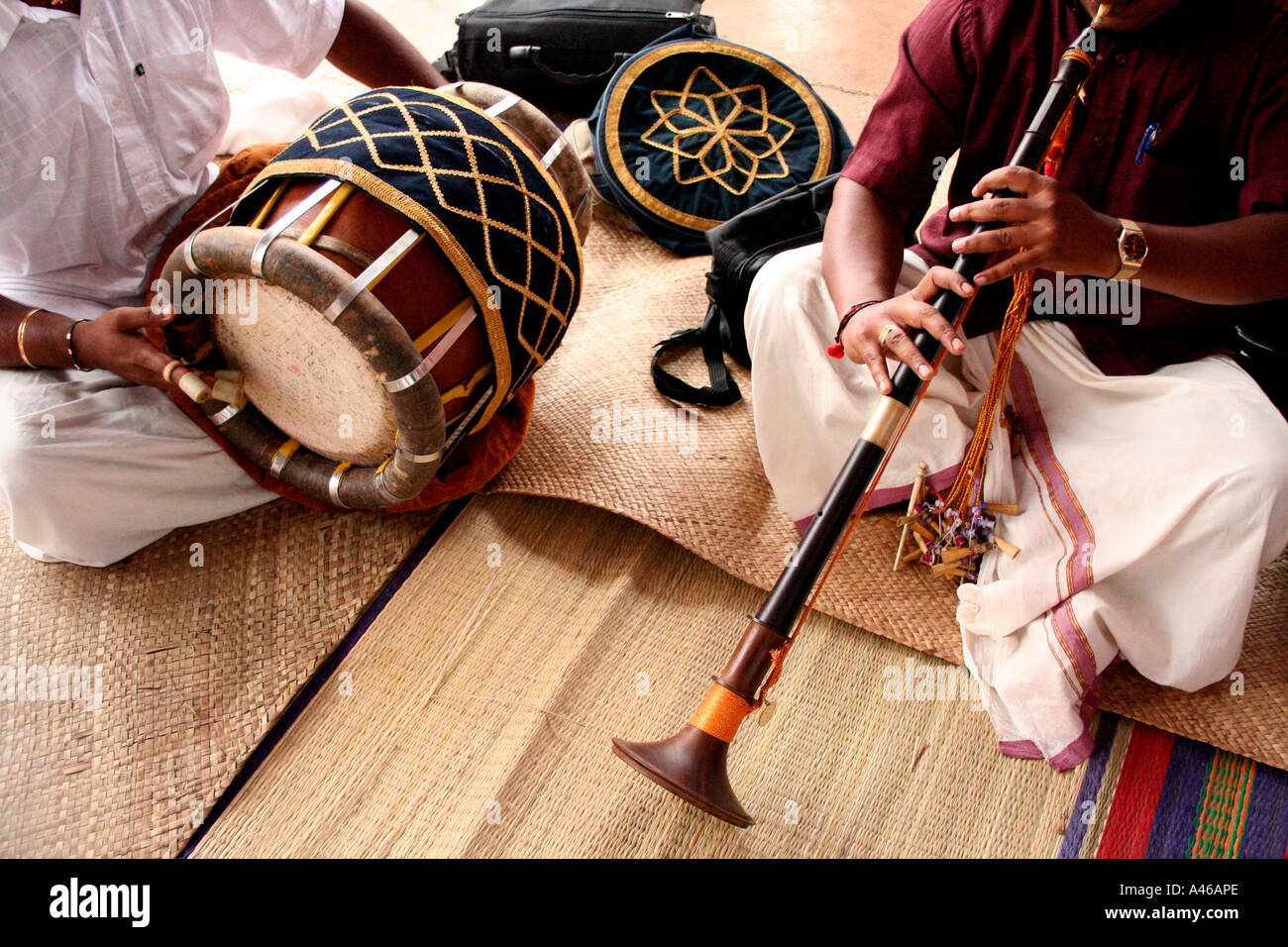 Traditional Musical Intruments Playing At A Hindu Wedding In South Stock Photo Alamy