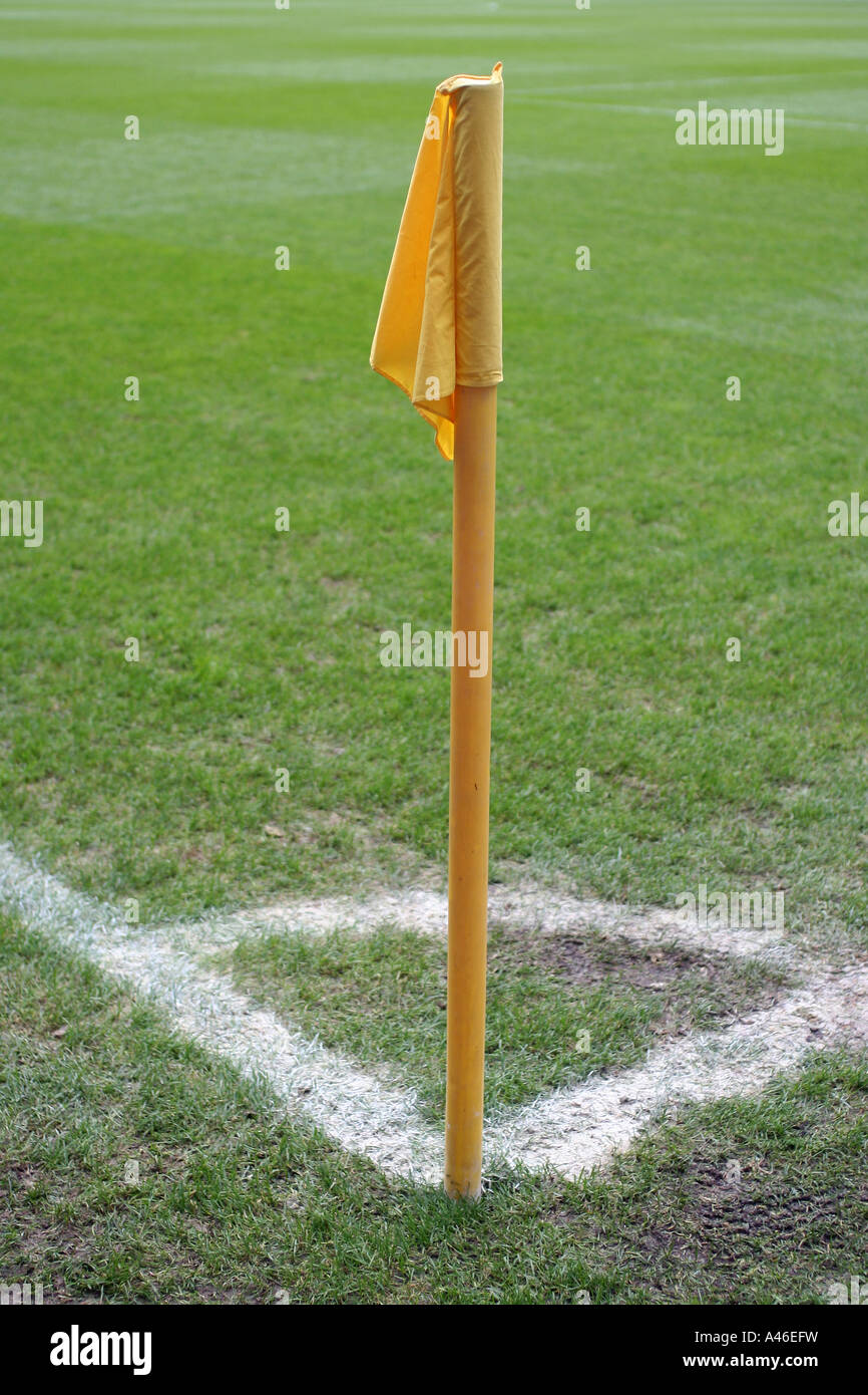 Corner flag in a soccer stadium Stock Photo Alamy