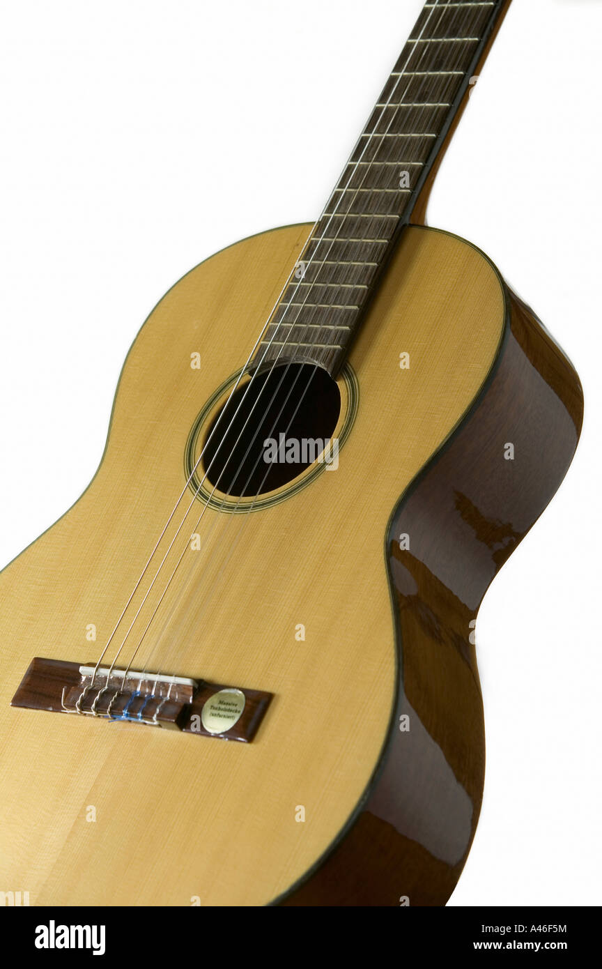 Guitar on white background Stock Photo - Alamy