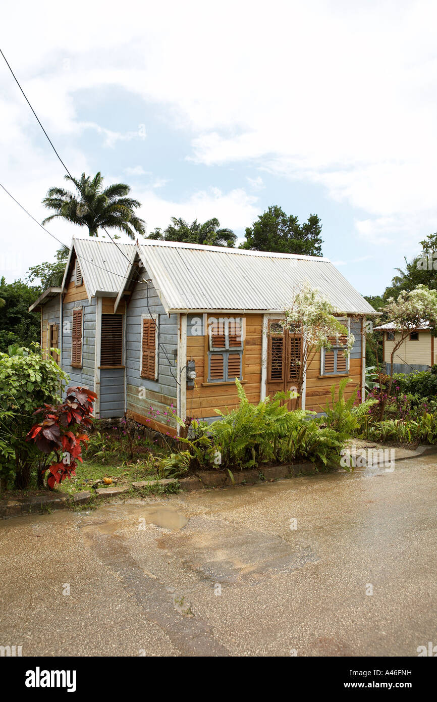 Traditional chattel house in Barbados Stock Photo Alamy