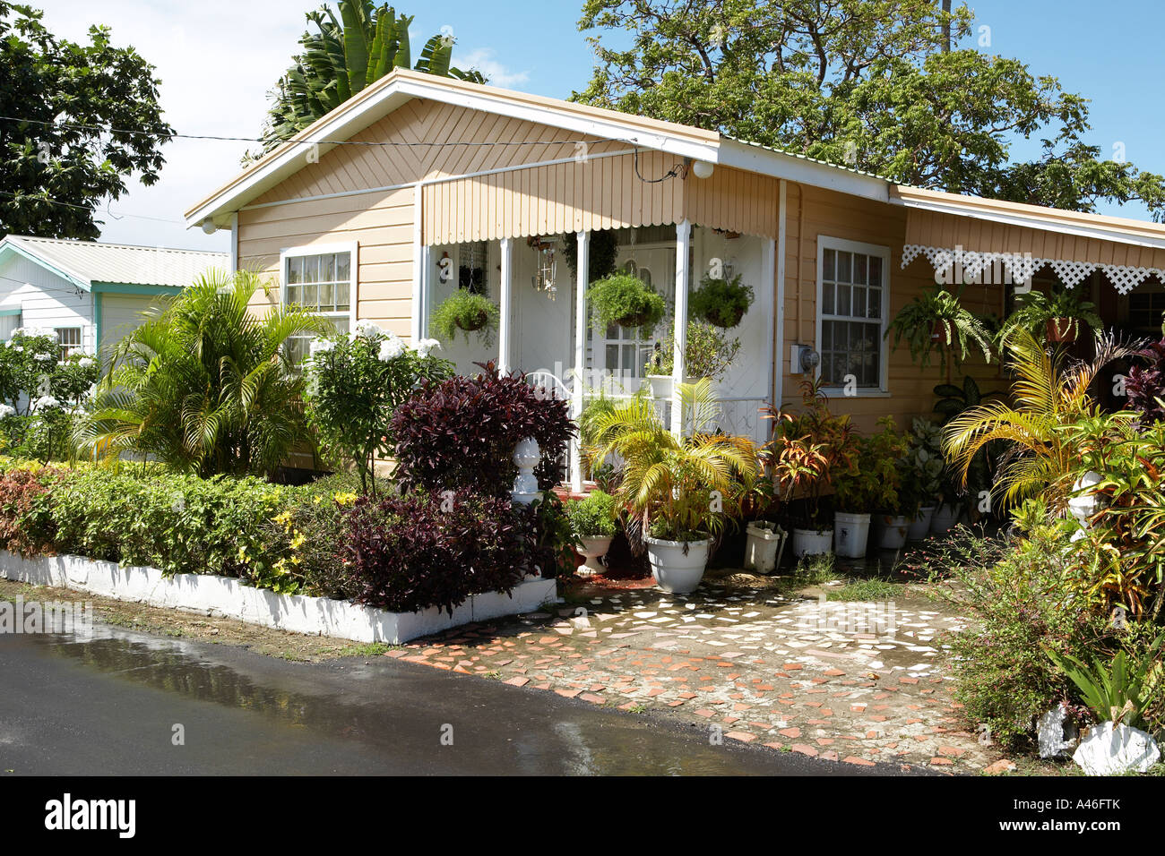 Rural house in Barbados Stock Photo