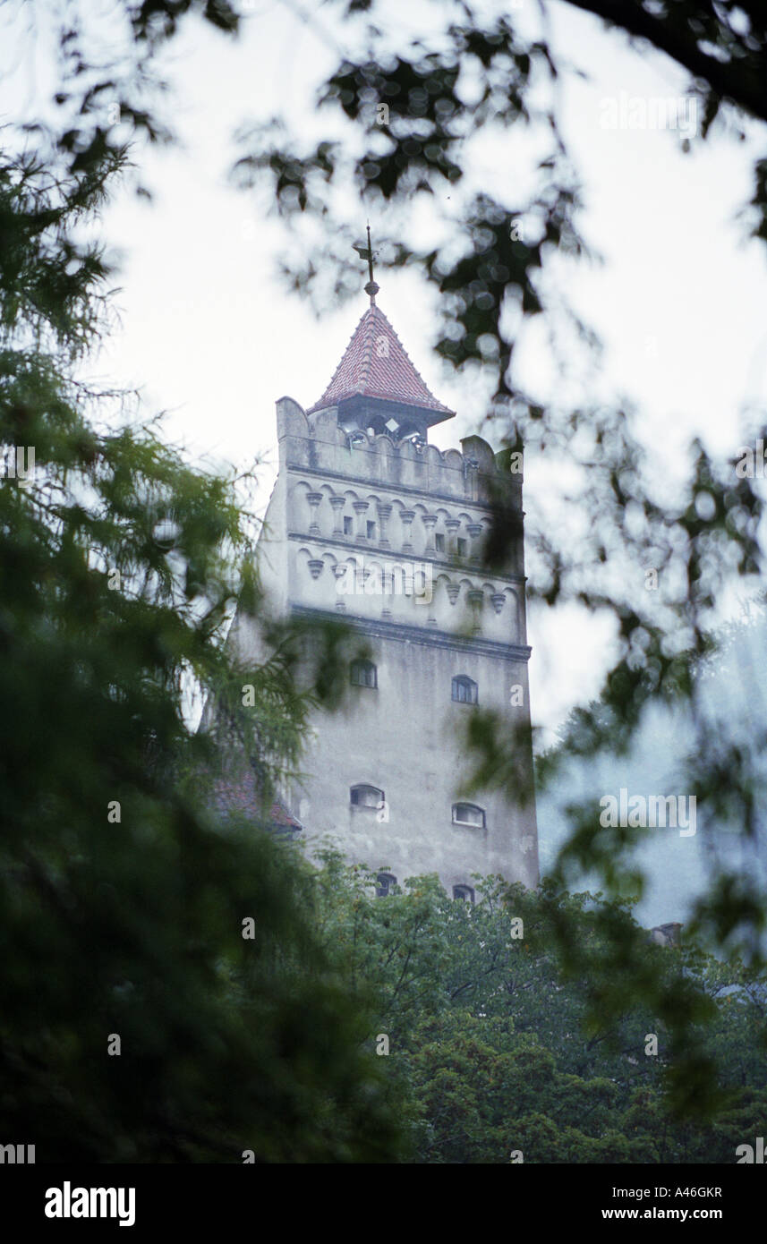 Tower of the Bran Castle, Romania Stock Photo