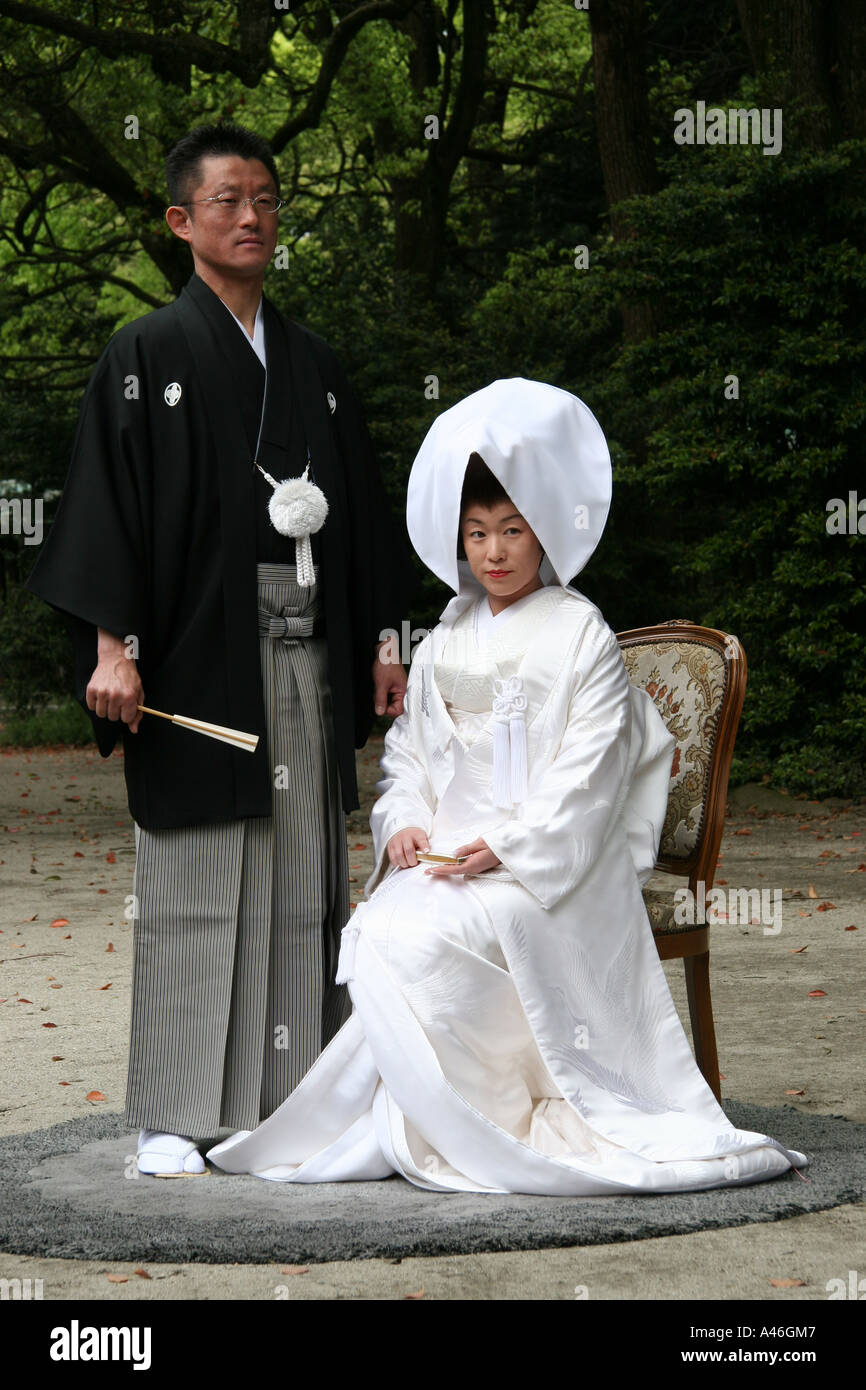 Bride and Groom Tokio Brautpaar Stock Photo