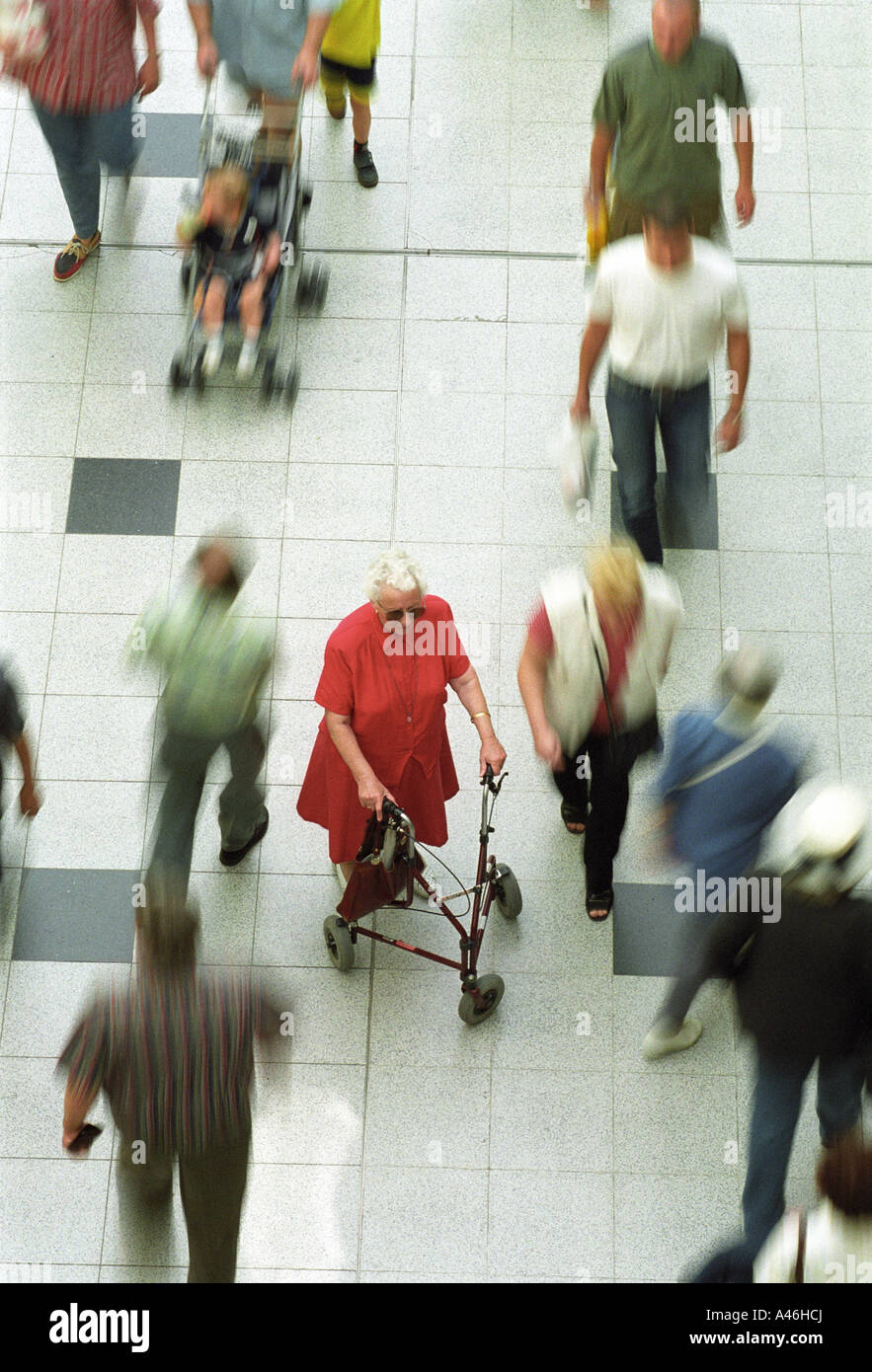 Old woman walker hi-res stock photography and images - Alamy