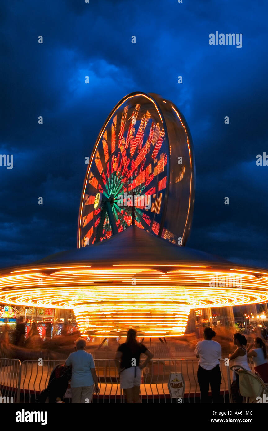 Kentucky State Fair Midway and Approaching Storm Louisville Kentucky