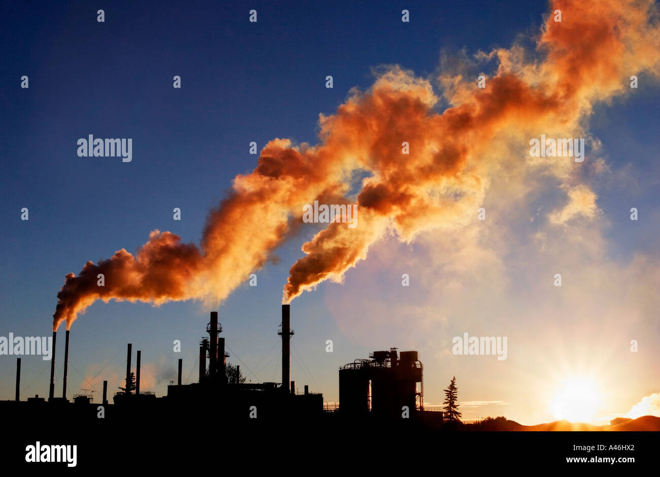 A factory skyline Stock Photo - Alamy