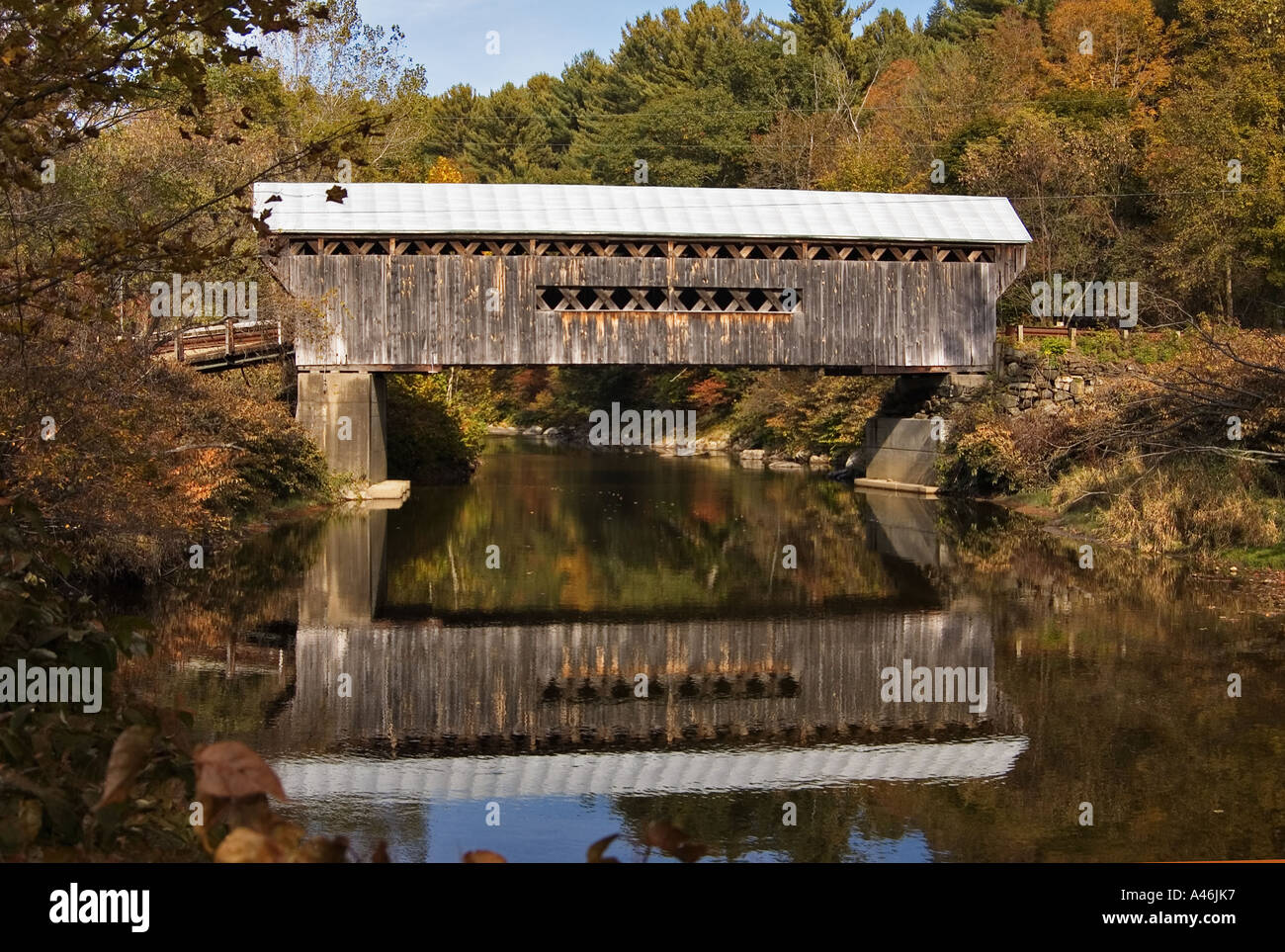 Worrall Covered Bridge The Williams River Near Bartonsville Vermont